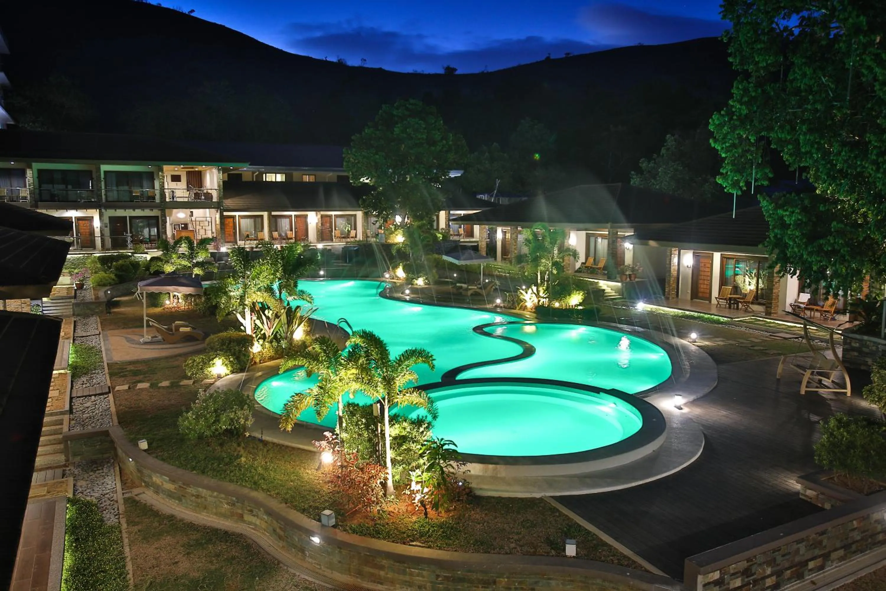 Pool view in Coron Soleil Garden Resort