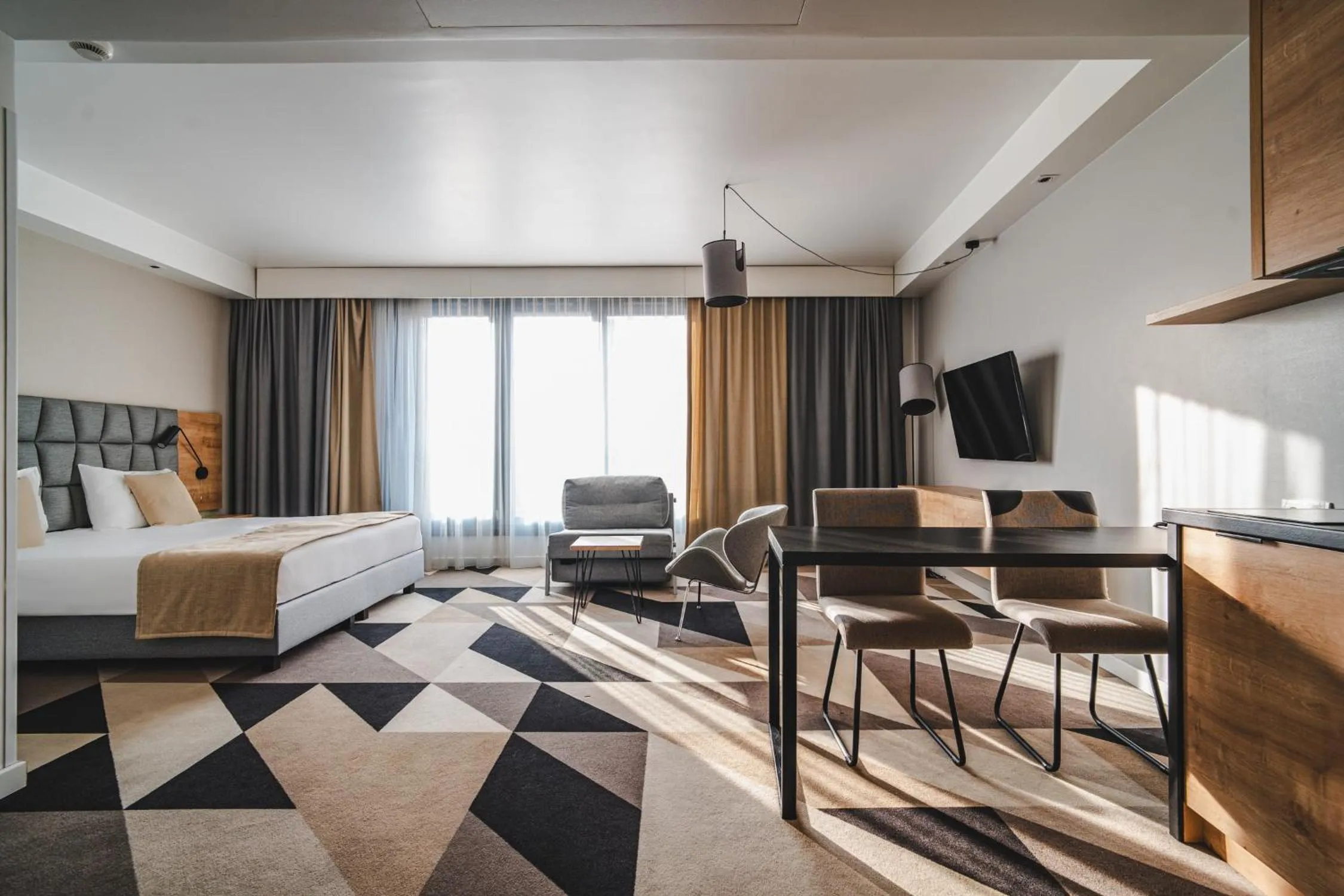 Photo of the whole room, Bed in Lwowska 1