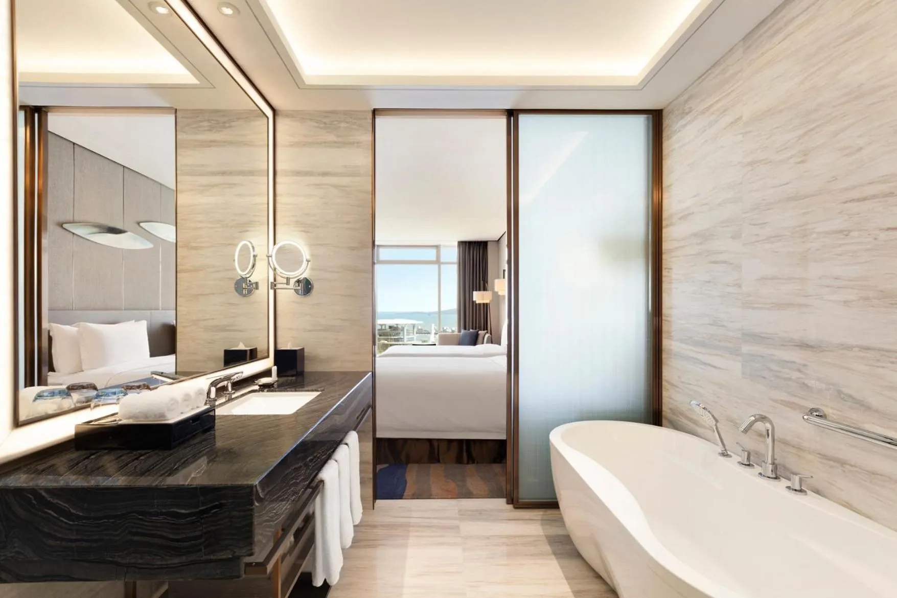 Bathroom, Bed in InterContinental Xiamen by IHG