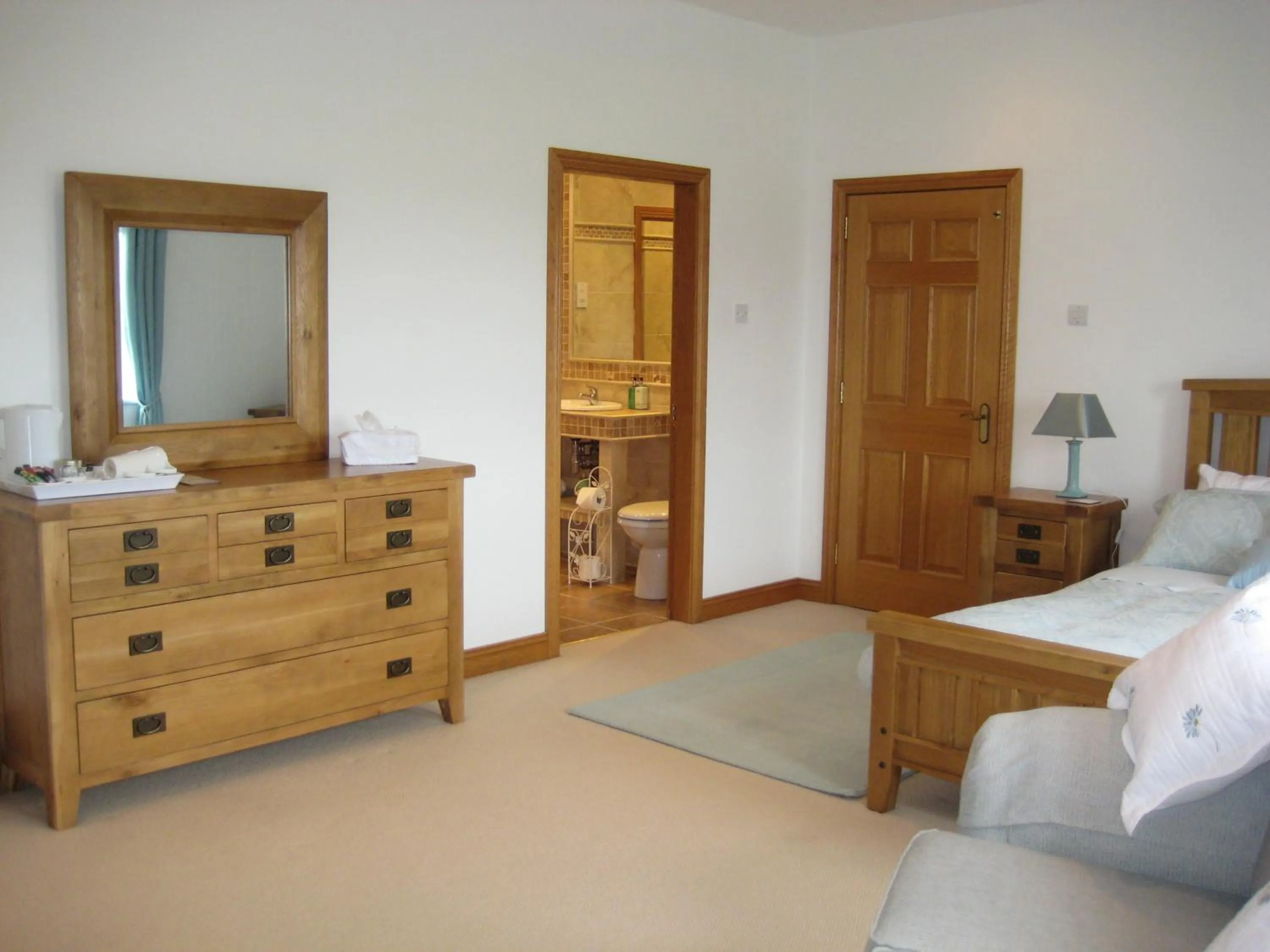 Bed in Drumspittal House Guest Accomodation