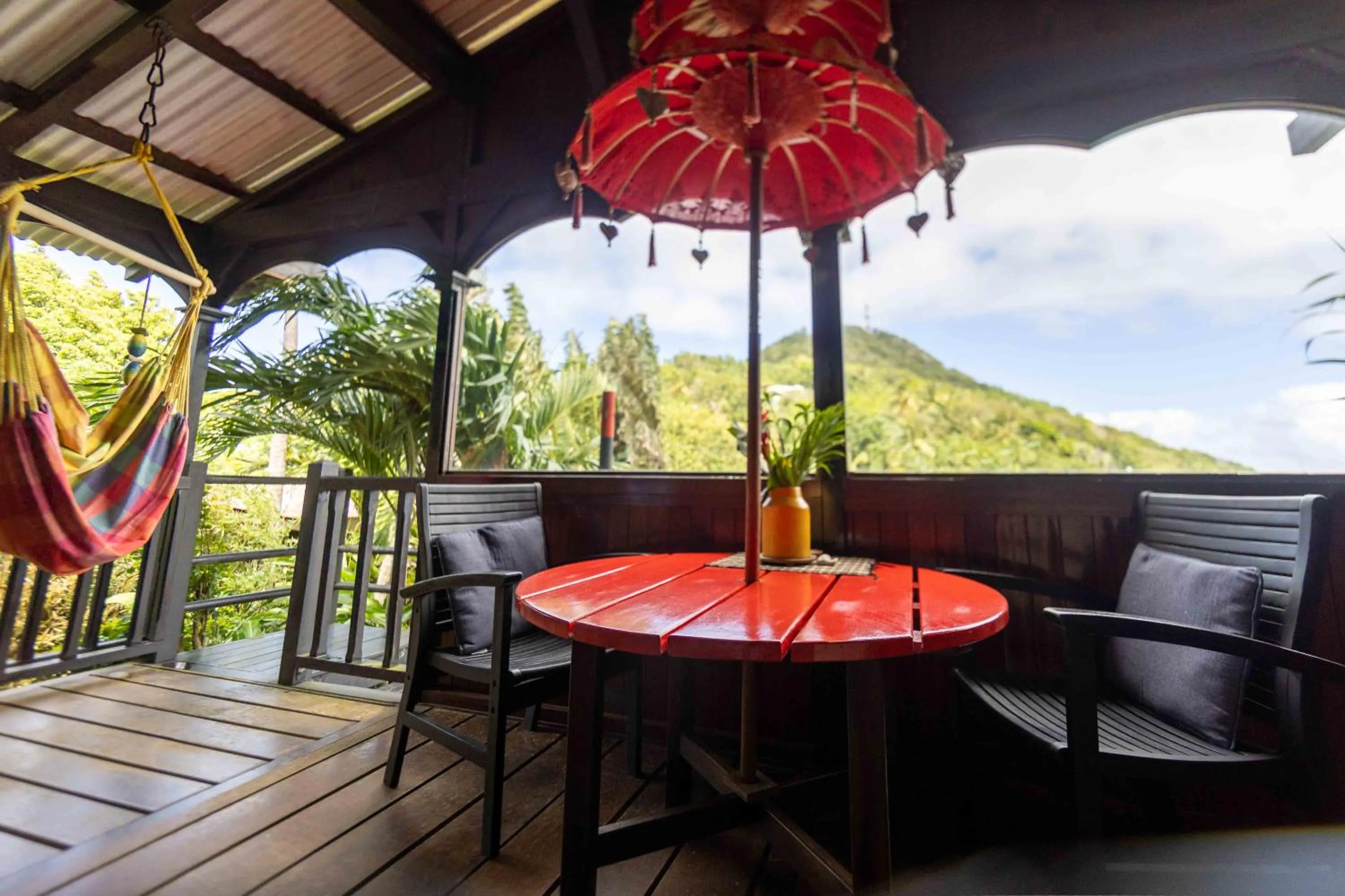 Patio in Piton Bungalows Ecolodges