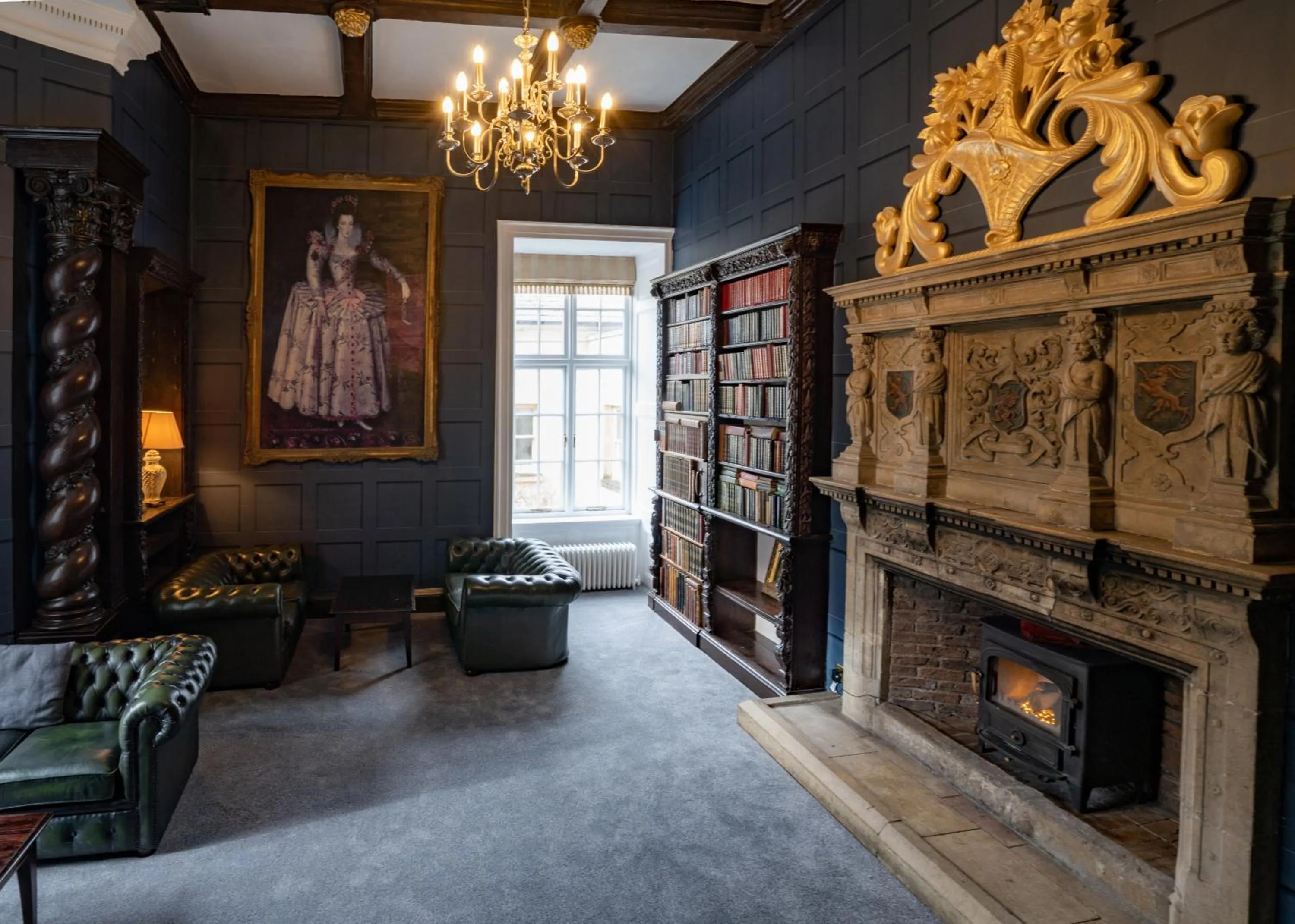 Library in Hazlewood Castle & Spa