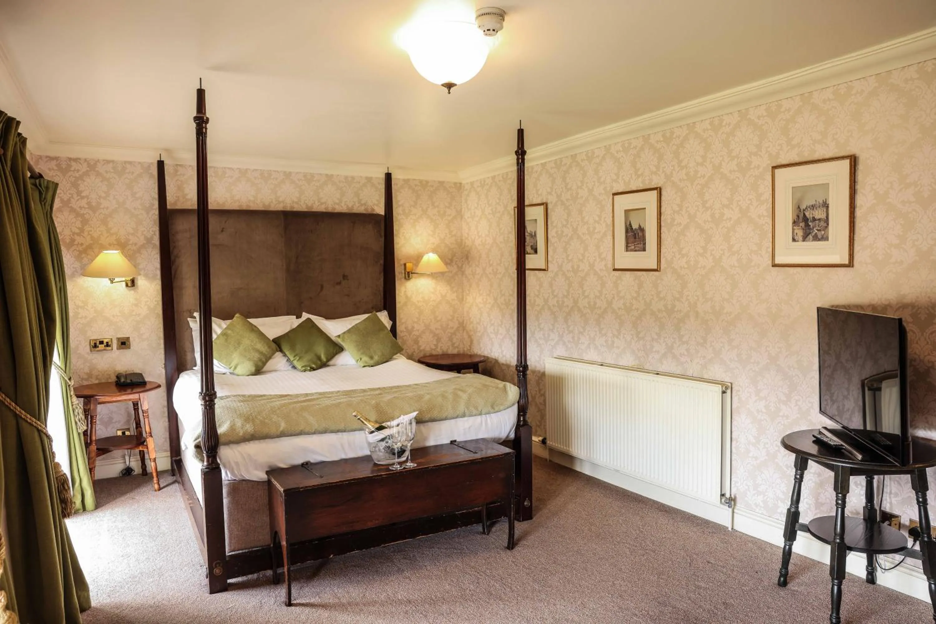 Bed in Hazlewood Castle & Spa
