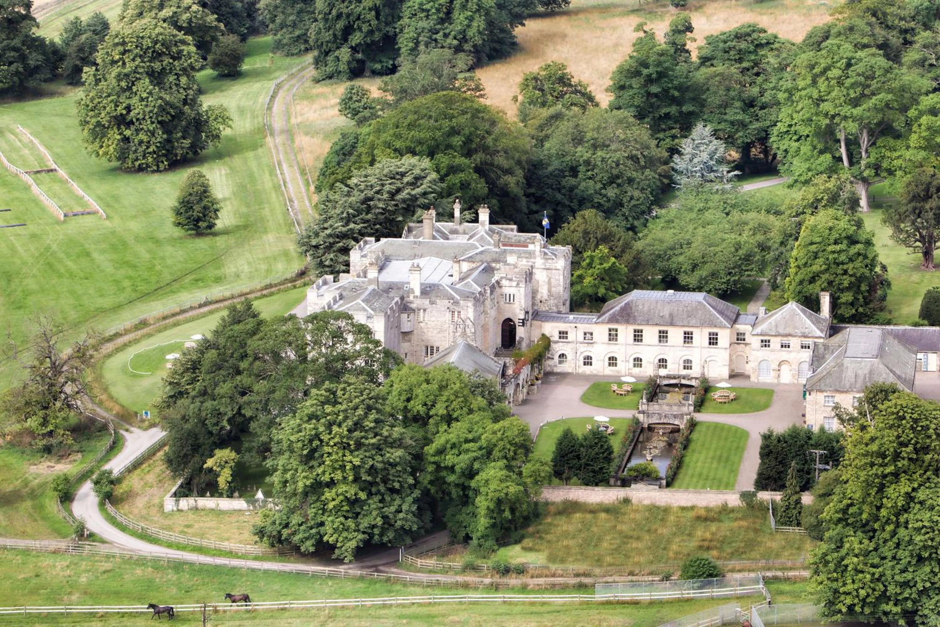 Bird's eye view in Hazlewood Castle & Spa