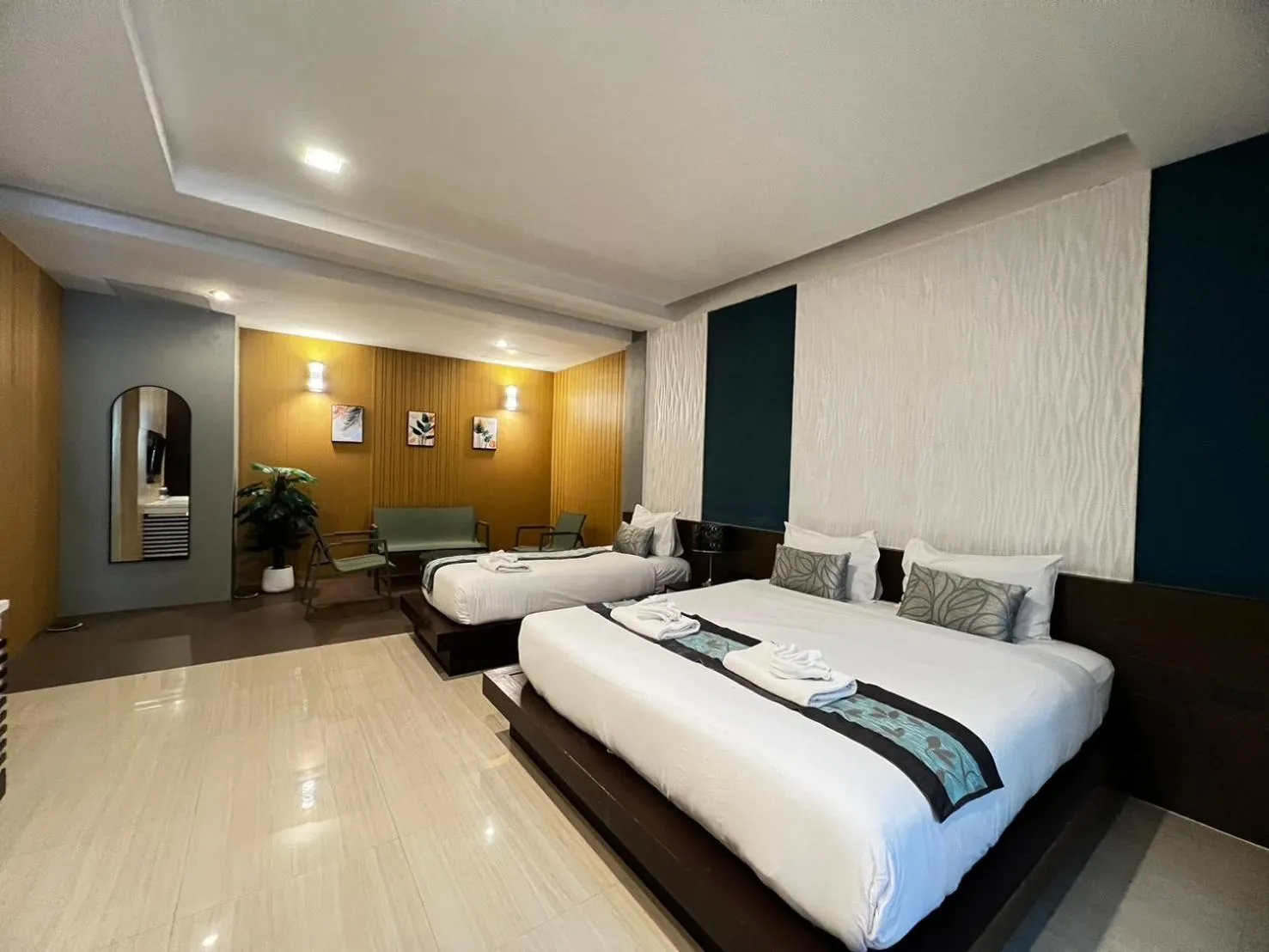 Bed in The Nice Krabi Hotel