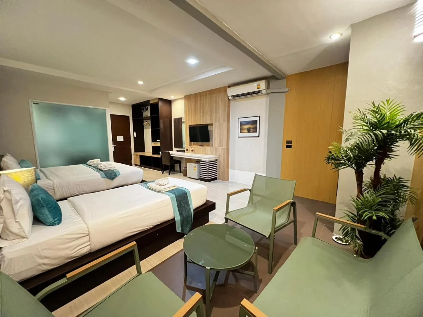 Bed in The Nice Krabi Hotel