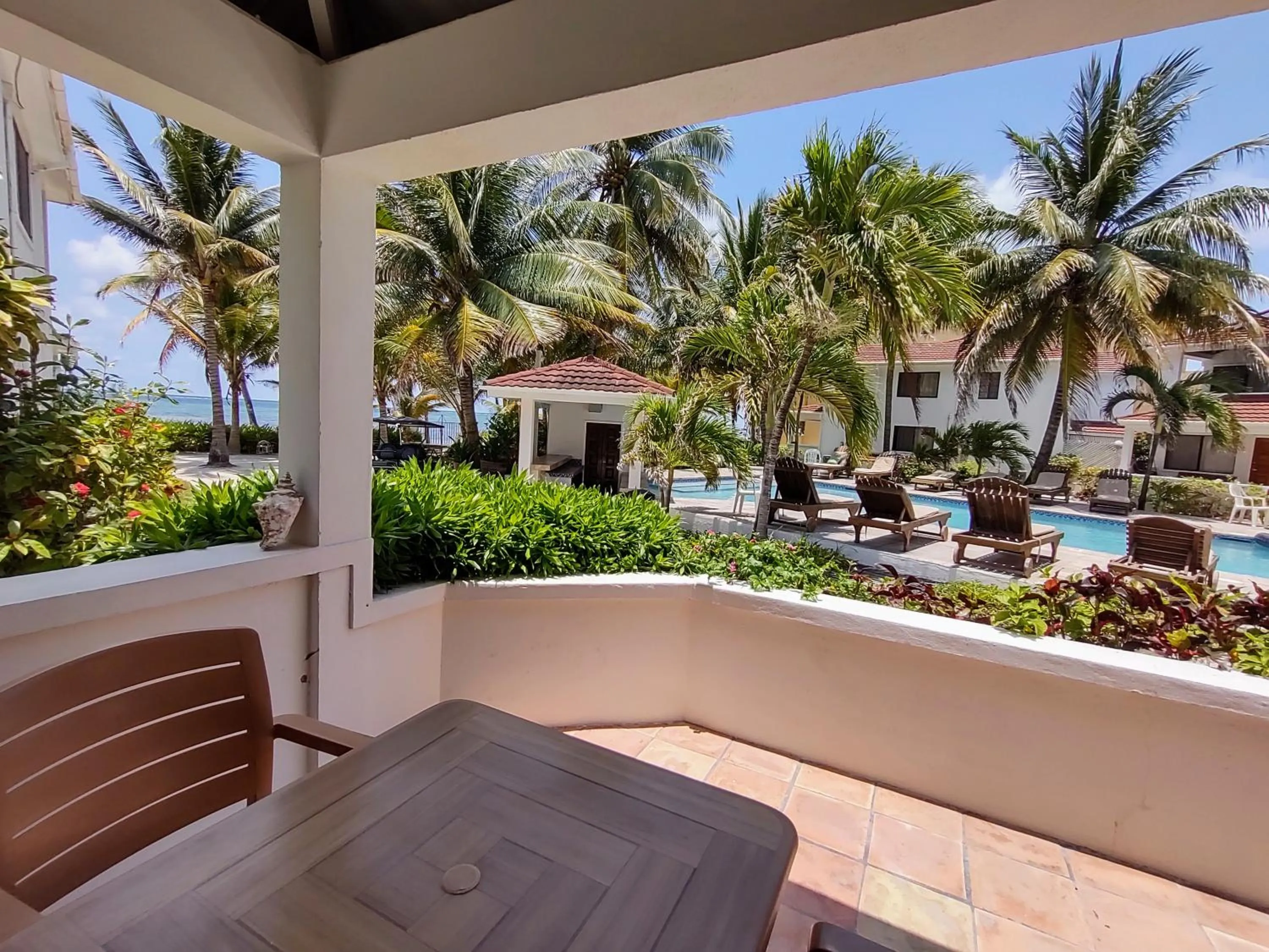 Pool view in Tradewinds Paradise Villas