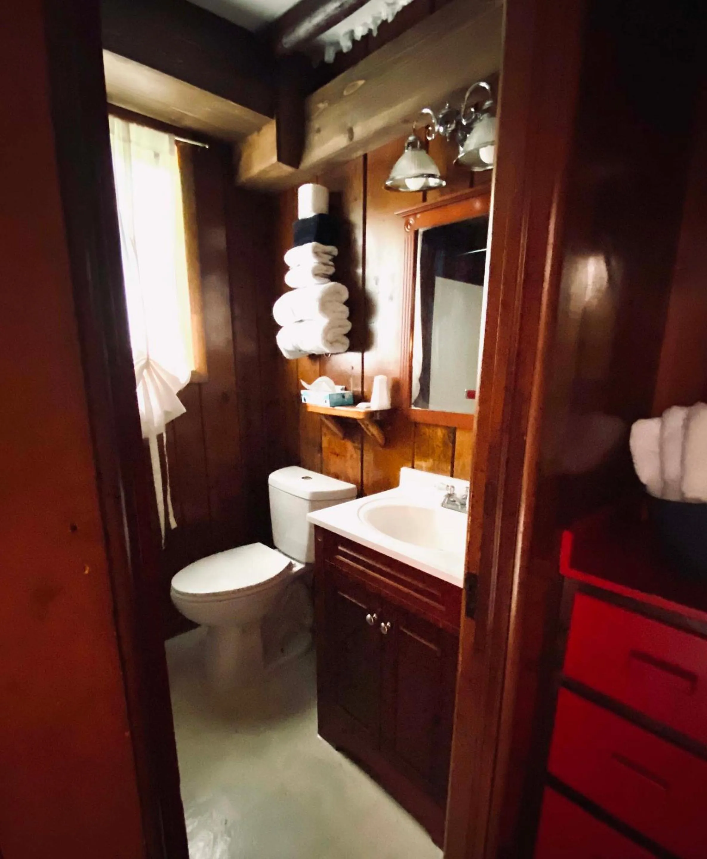 Bathroom in Foot of the Mountain Motel