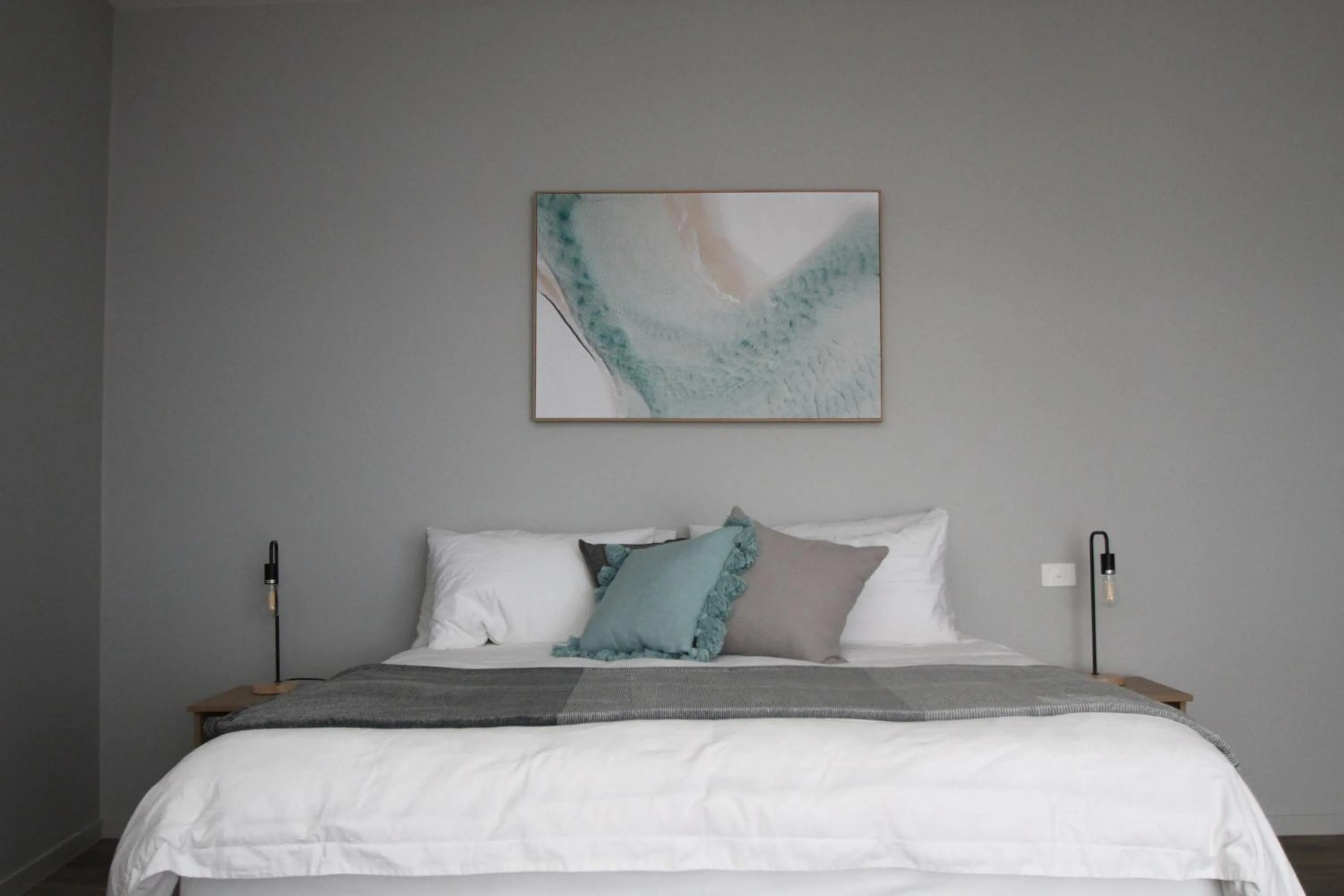 Bed in Waterfront Apartments