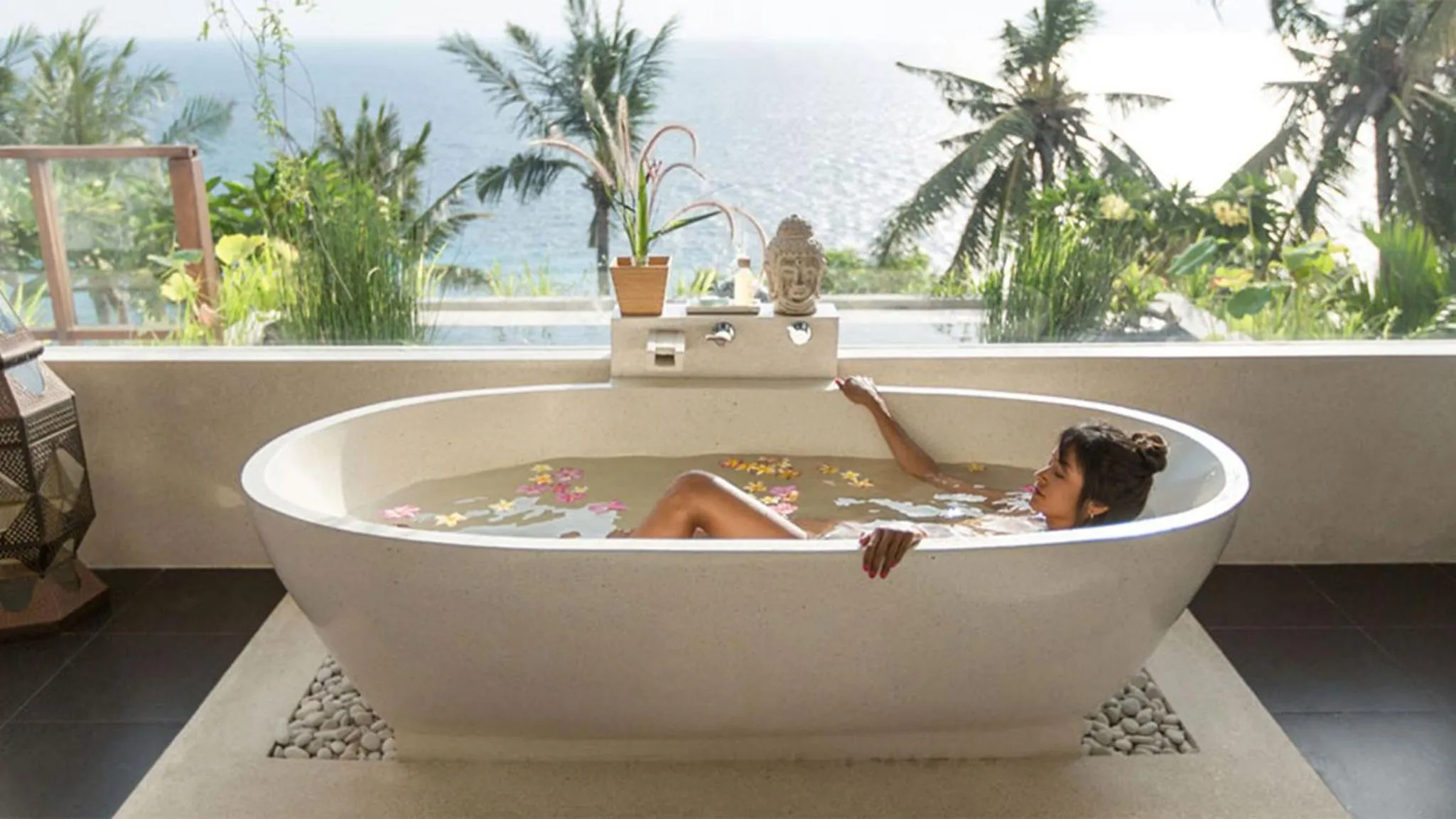 Bathroom in Malimbu Cliff Villa by Elite Havens