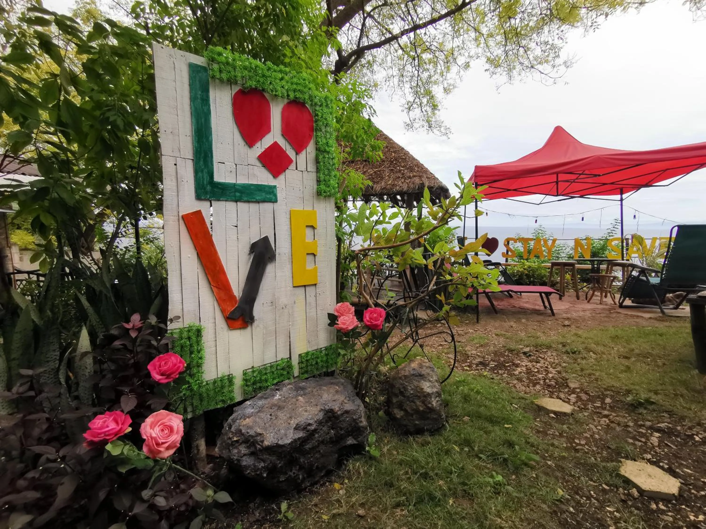 Garden view in Stay N Save B&B