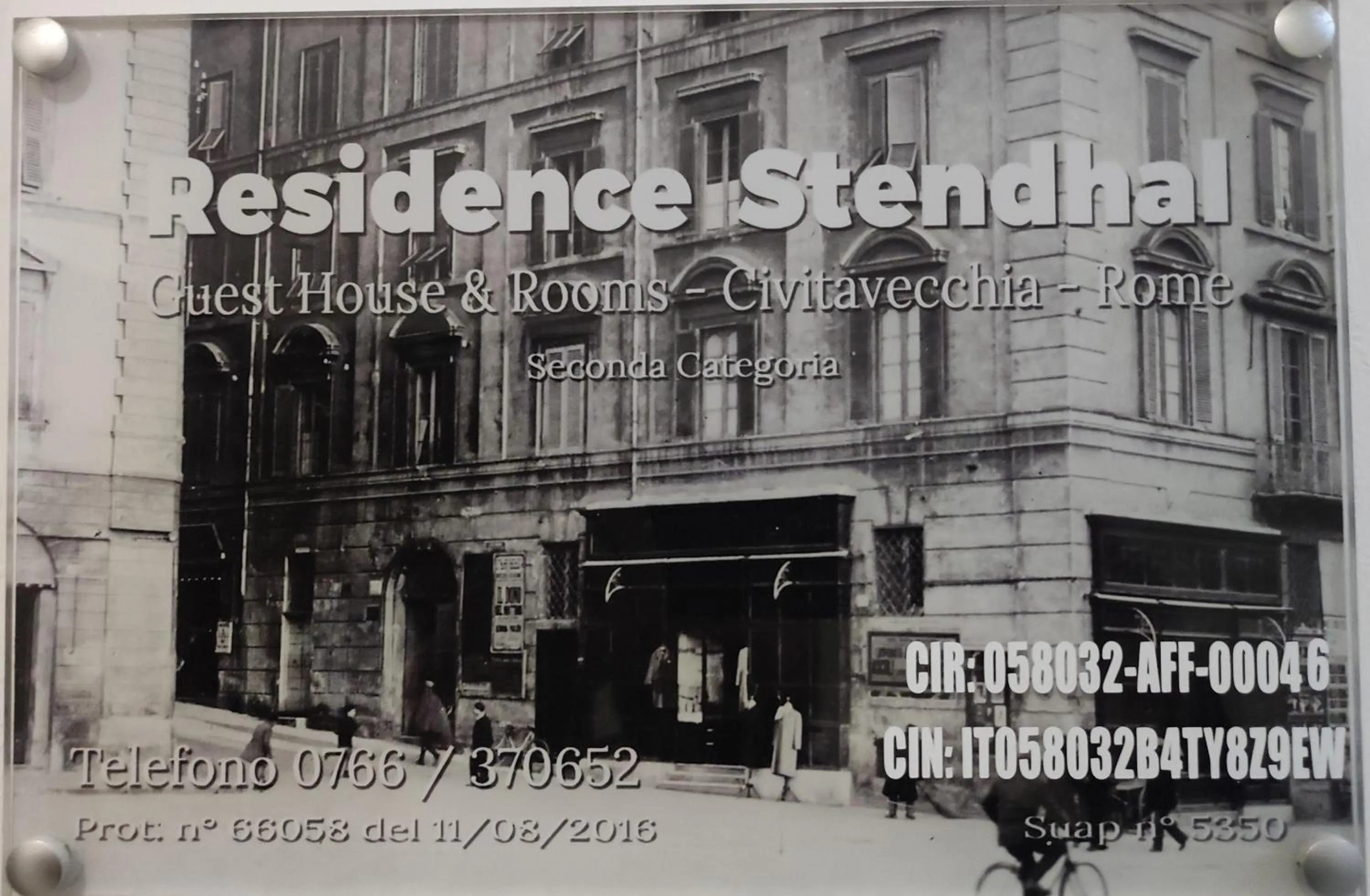 Certificate/Award in Residence Stendhal Guest House