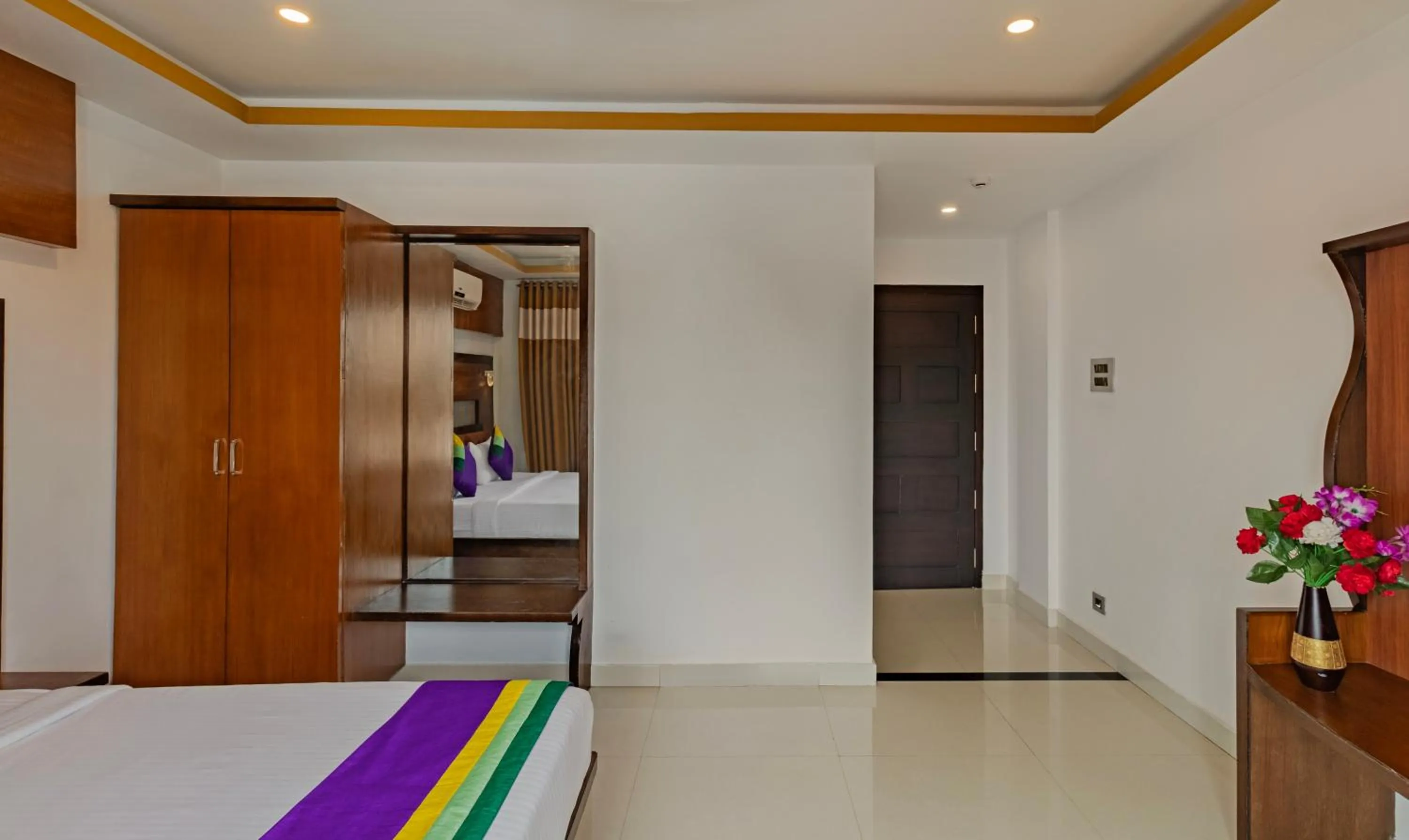 Bedroom, Bed in Treebo Premium Palmyra Milford, 2 Km From Alleppey Beach