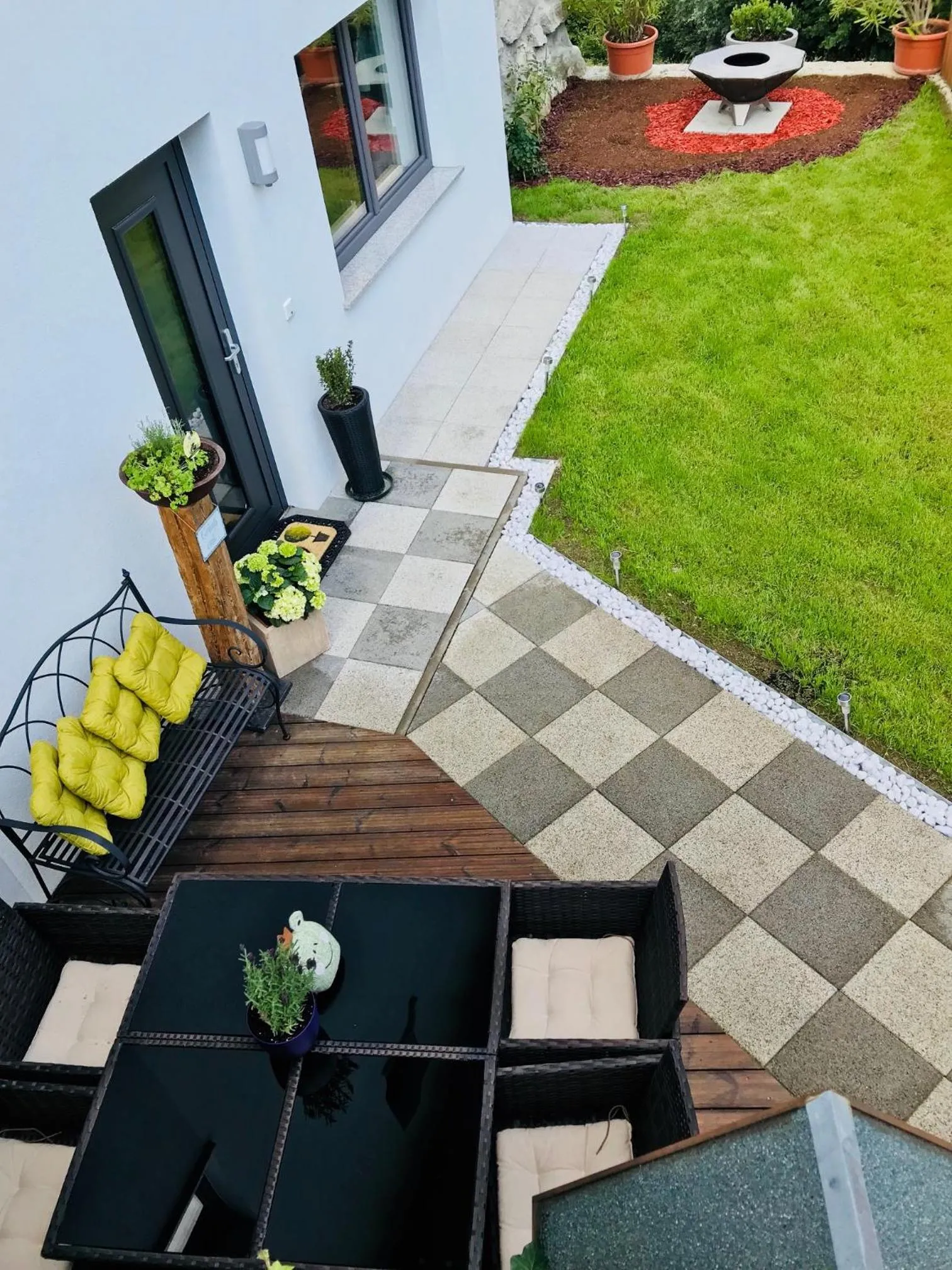 Garden view in Ferienwohnung Kainer