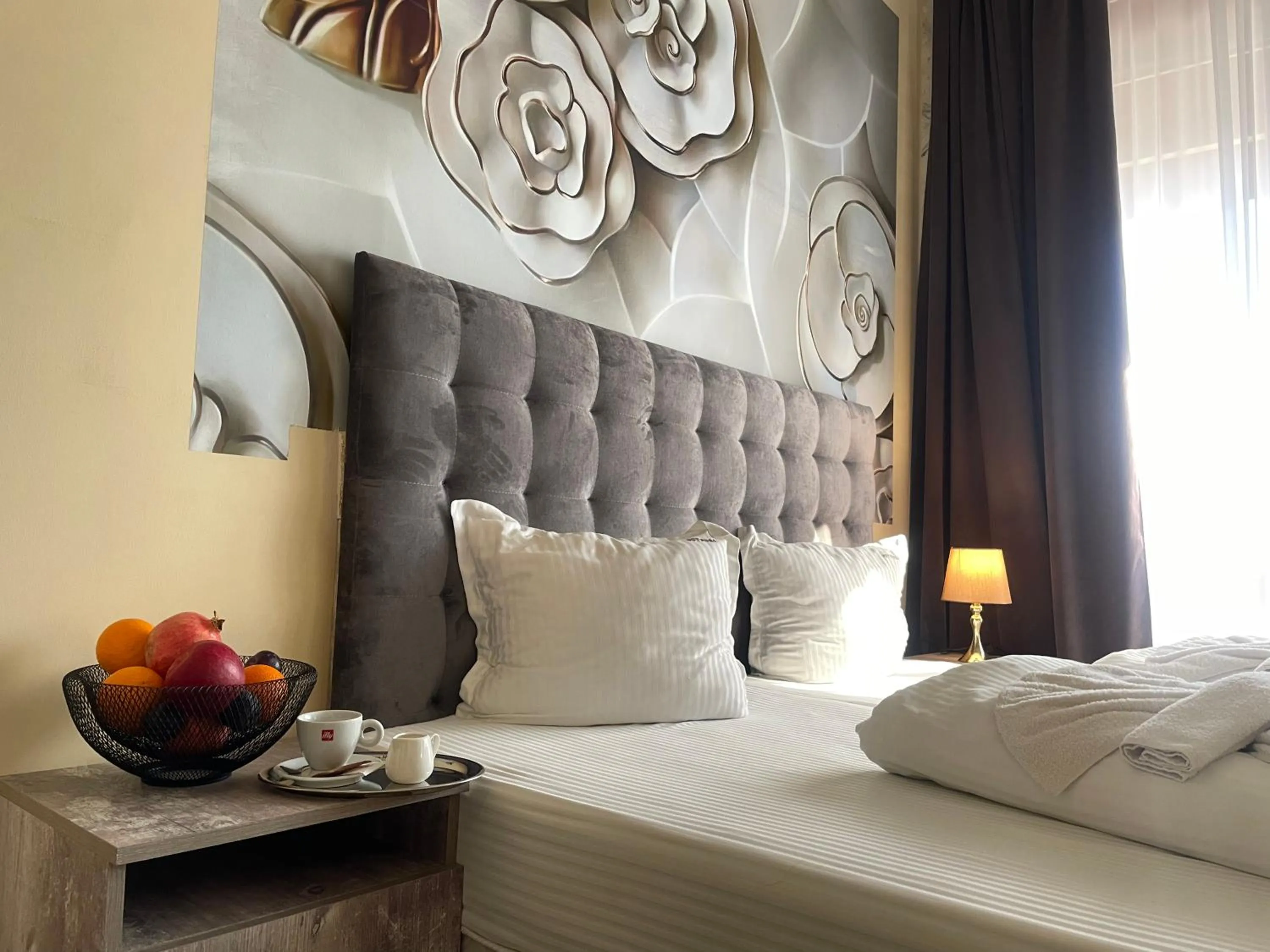 Bed in Hotel Ostrova