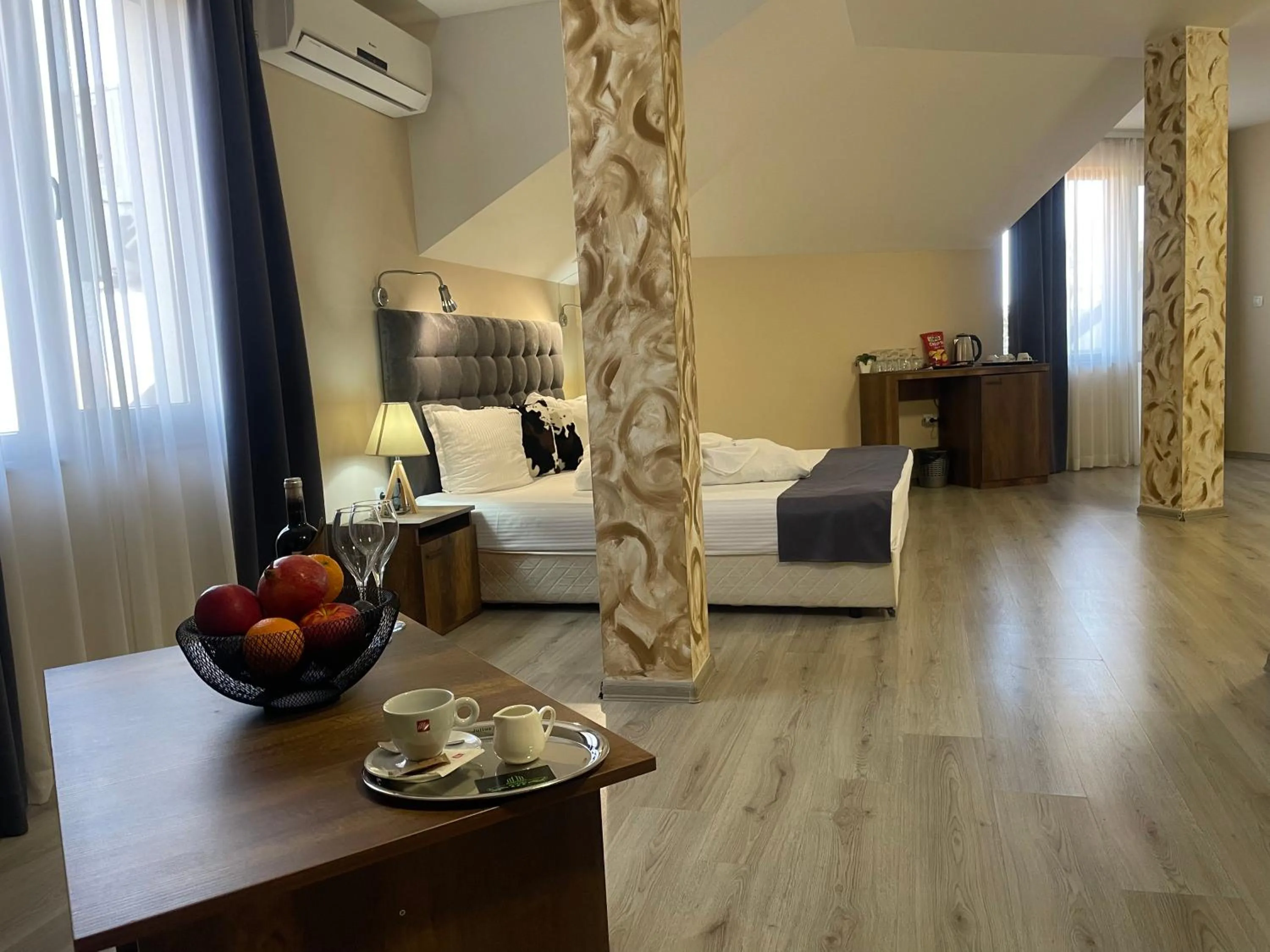 Bed in Hotel Ostrova