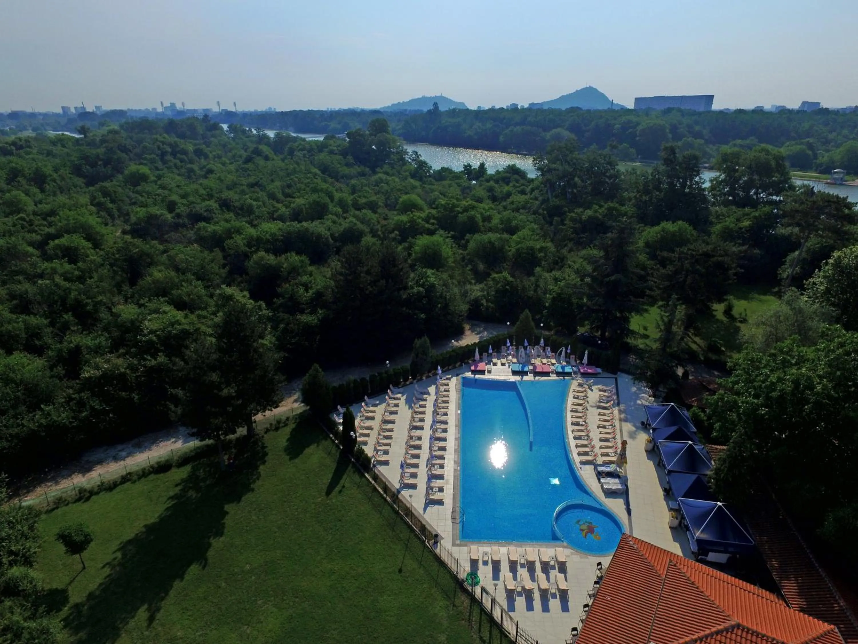 Pool view in Hotel Ostrova