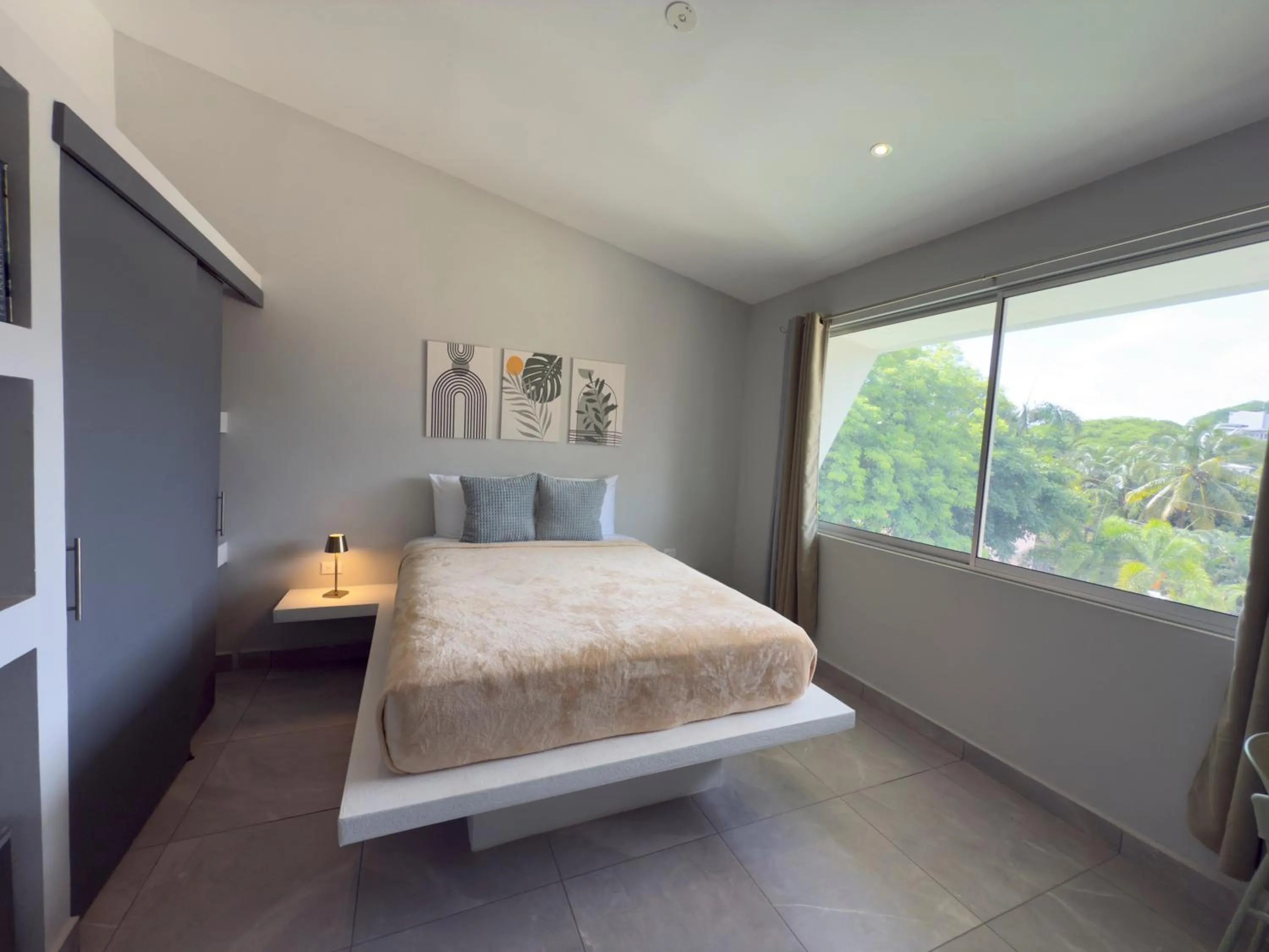 air conditioner, Bed in La Ramona Charming Hotel