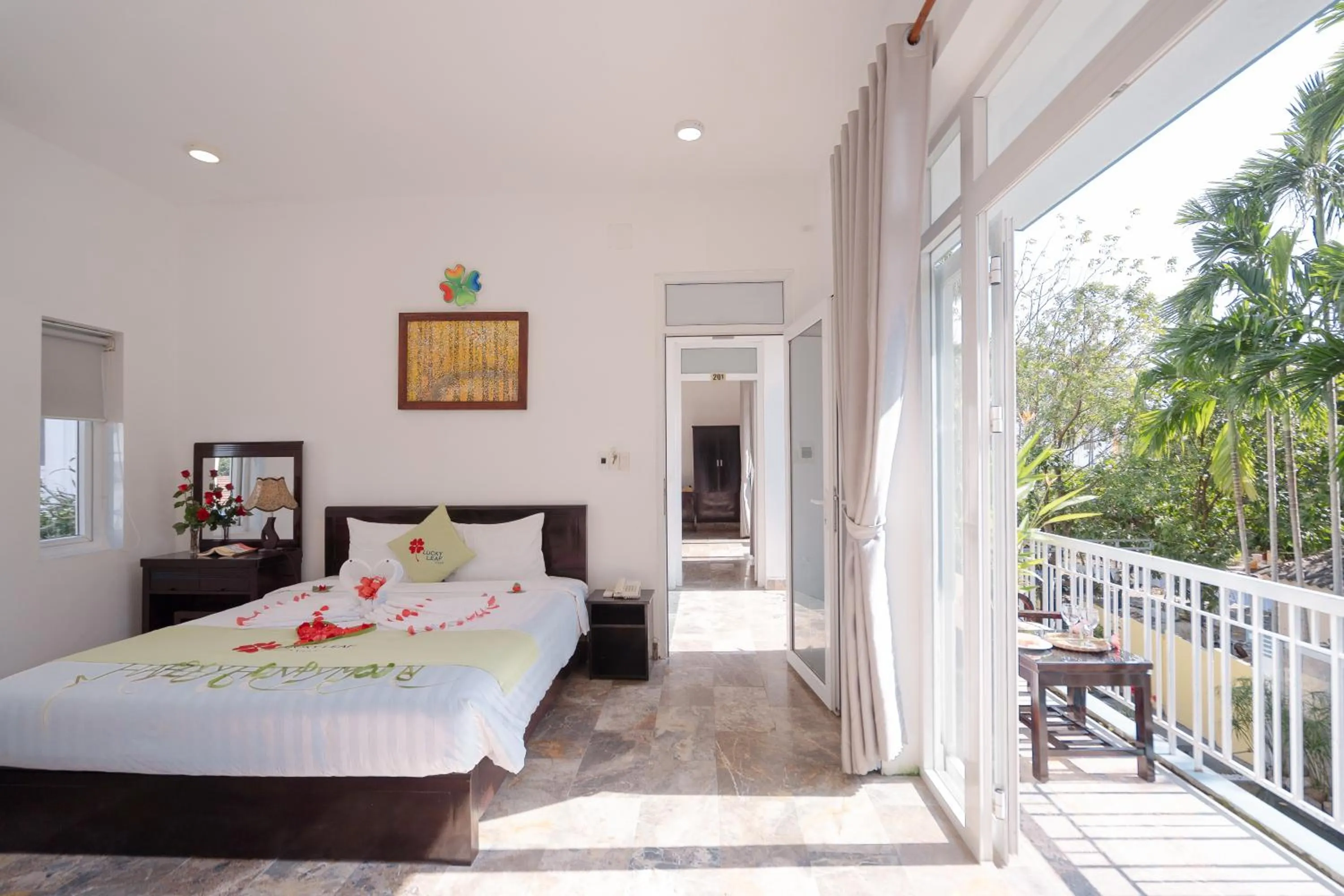 Patio, Bed in Lucky Leaf Hoian Villa