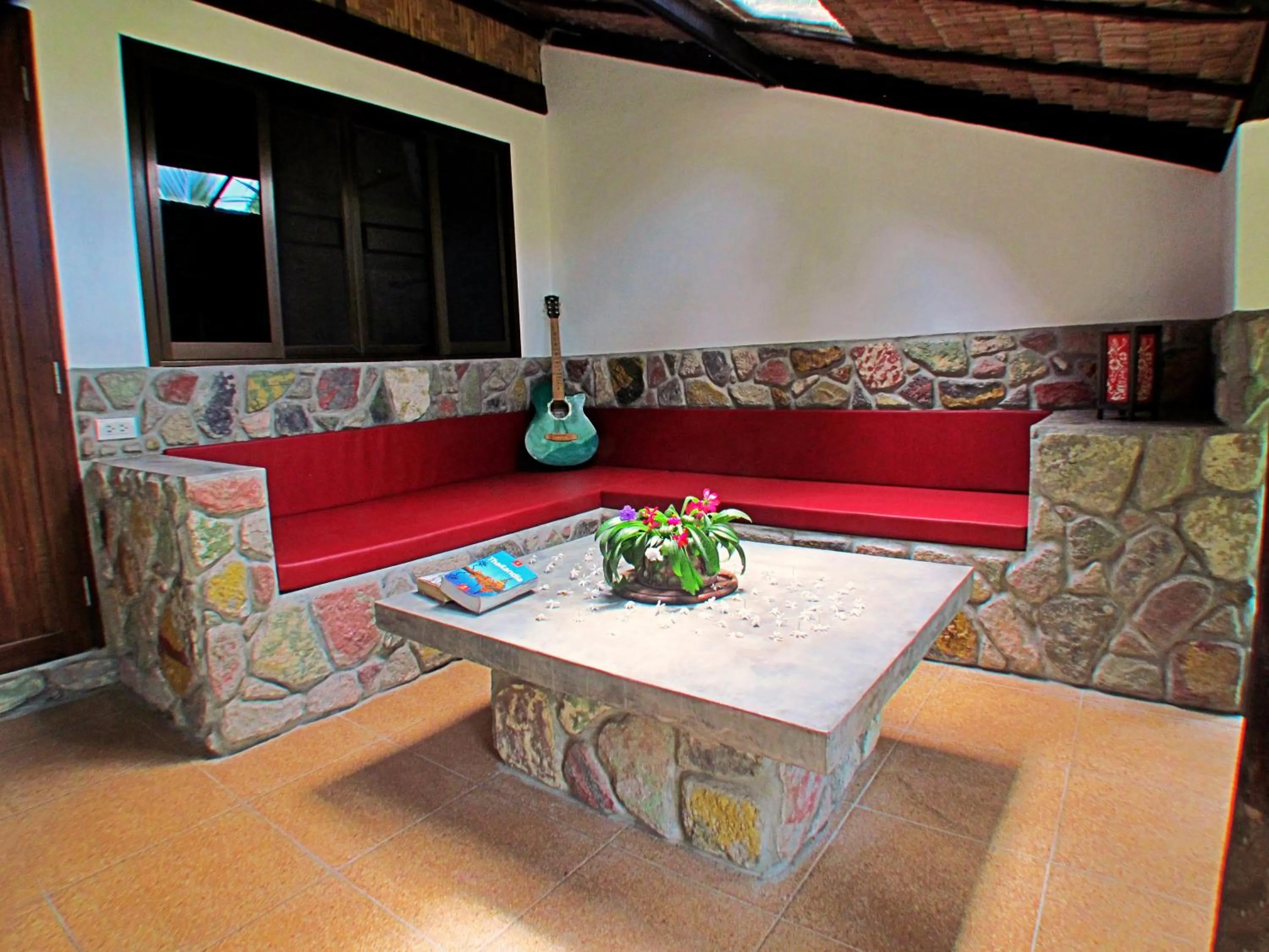 Seating area in Flower Power Farm Village