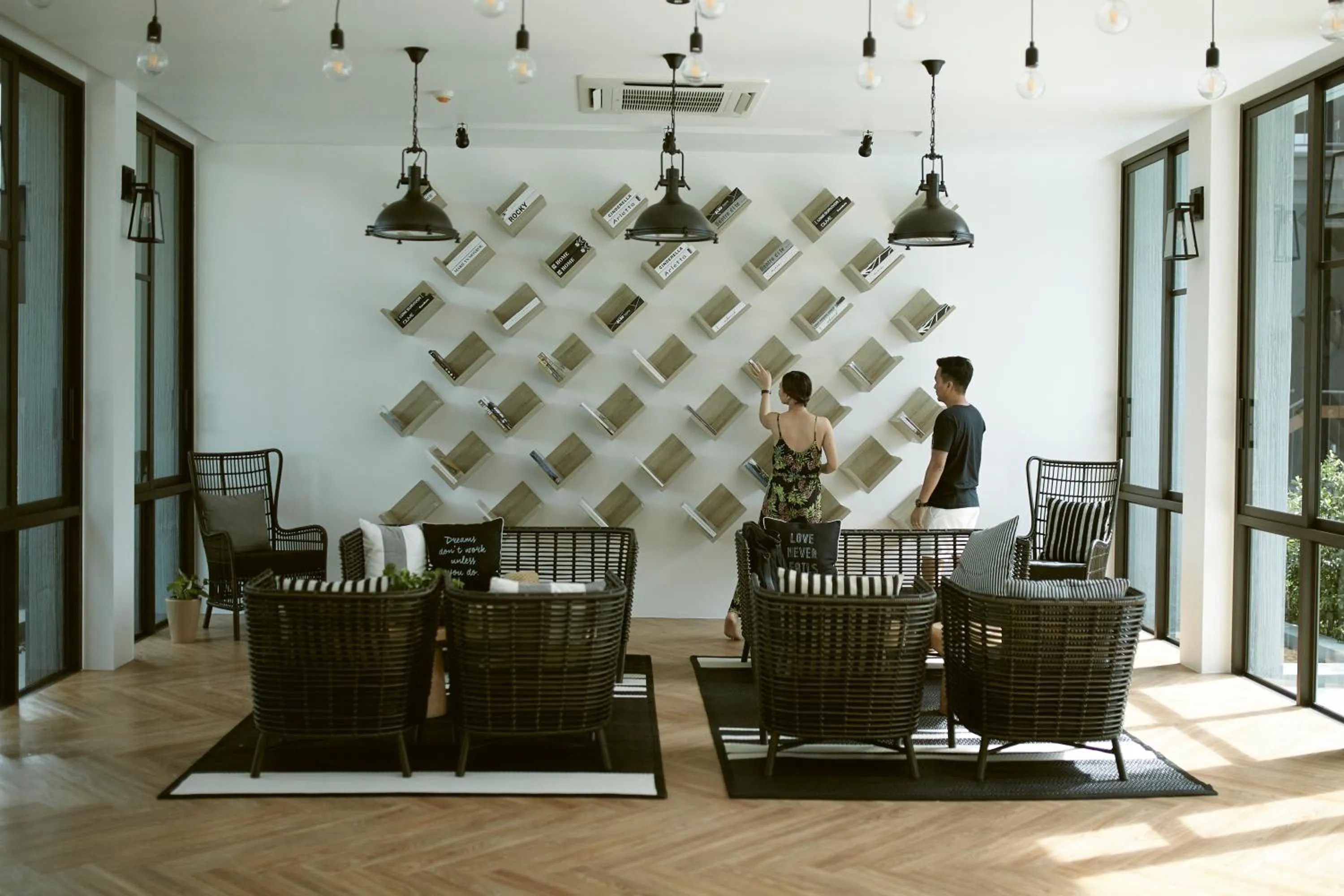 Library in Saturdays Residence by Brown Starling