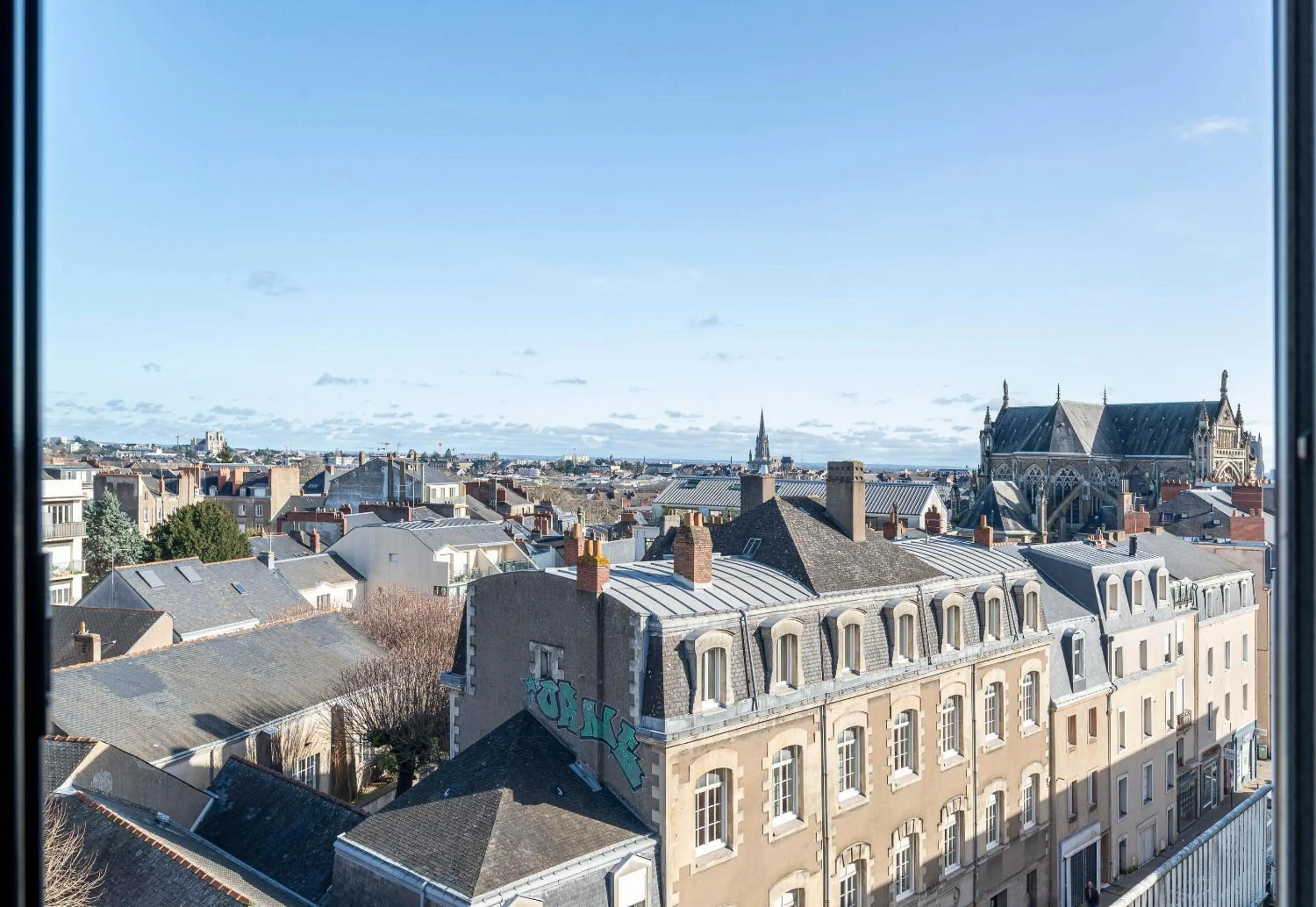 City view in B&B HOTEL Nantes Centre