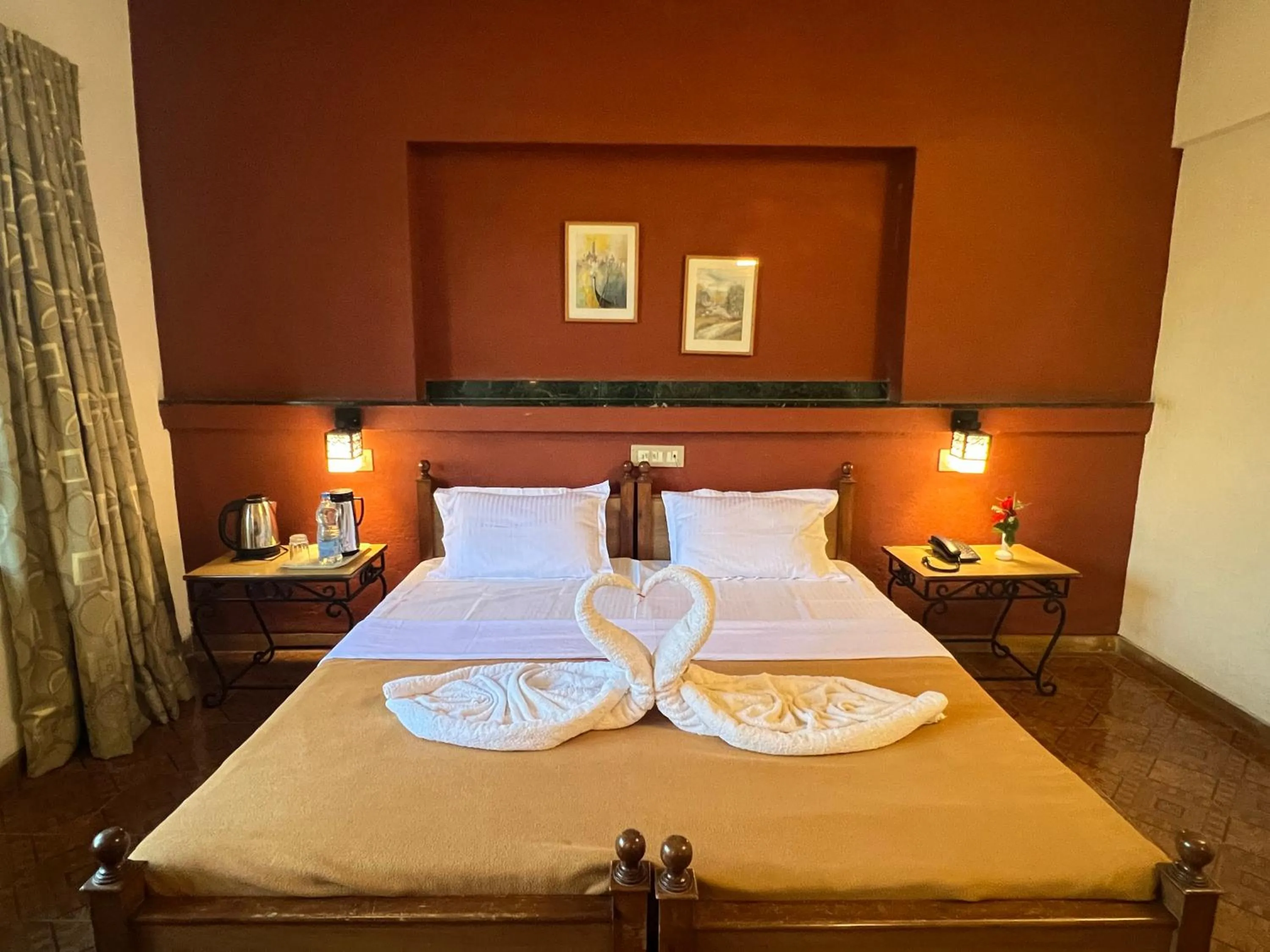 Bed in Konkan Crown Resort & Club