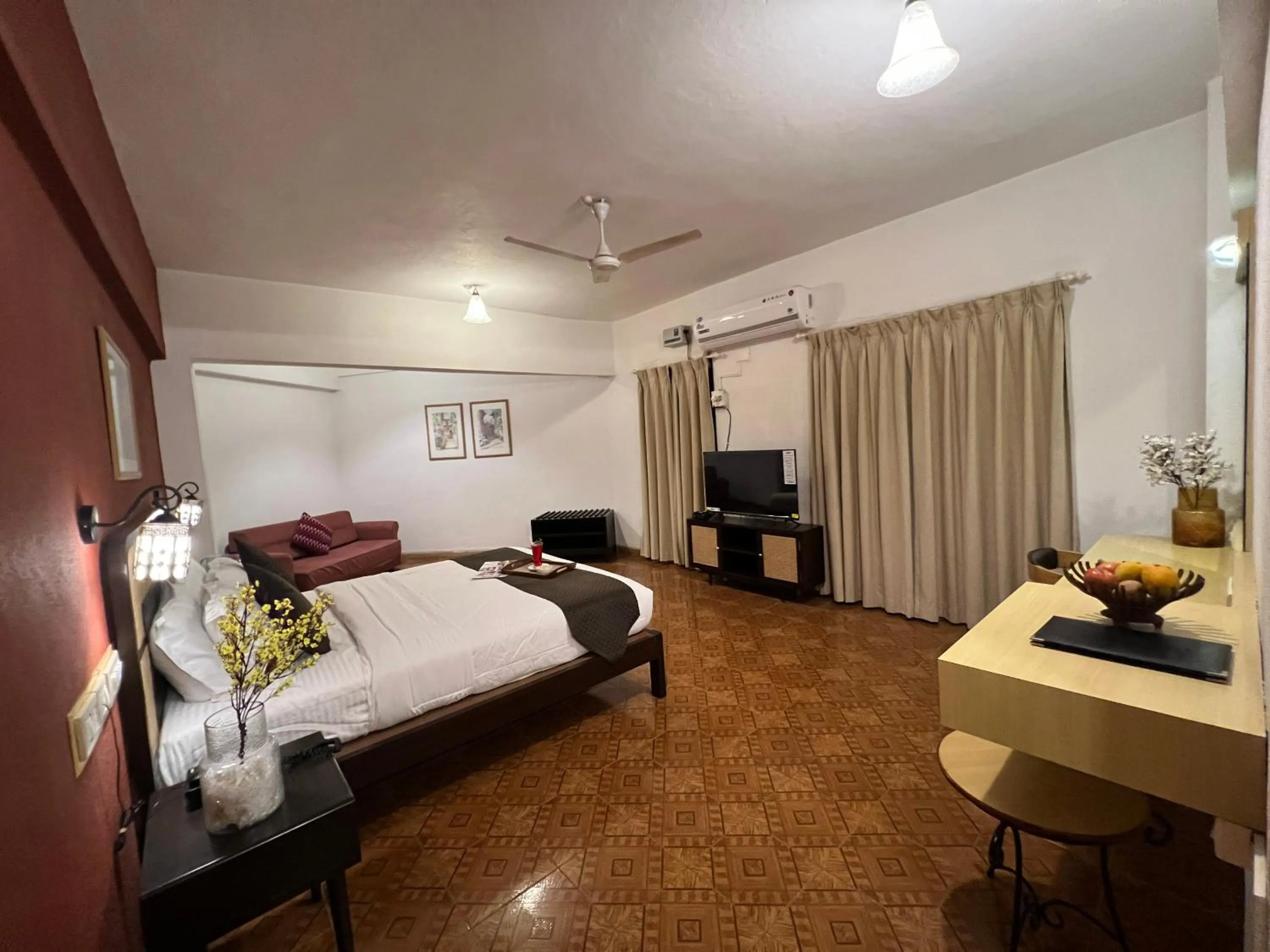 Bed in Konkan Crown Resort & Club