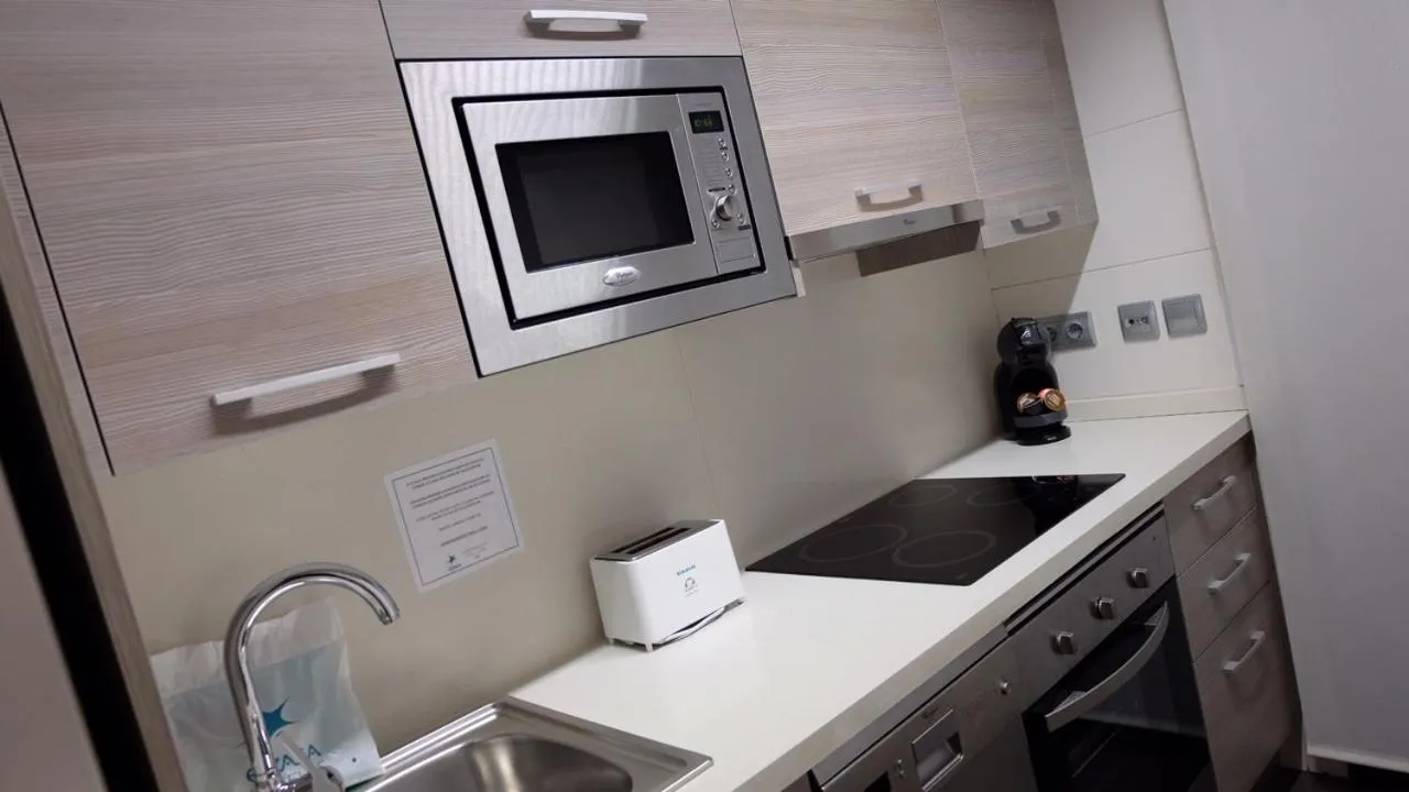 Kitchen or kitchenette in Apartamentos Real Lleida