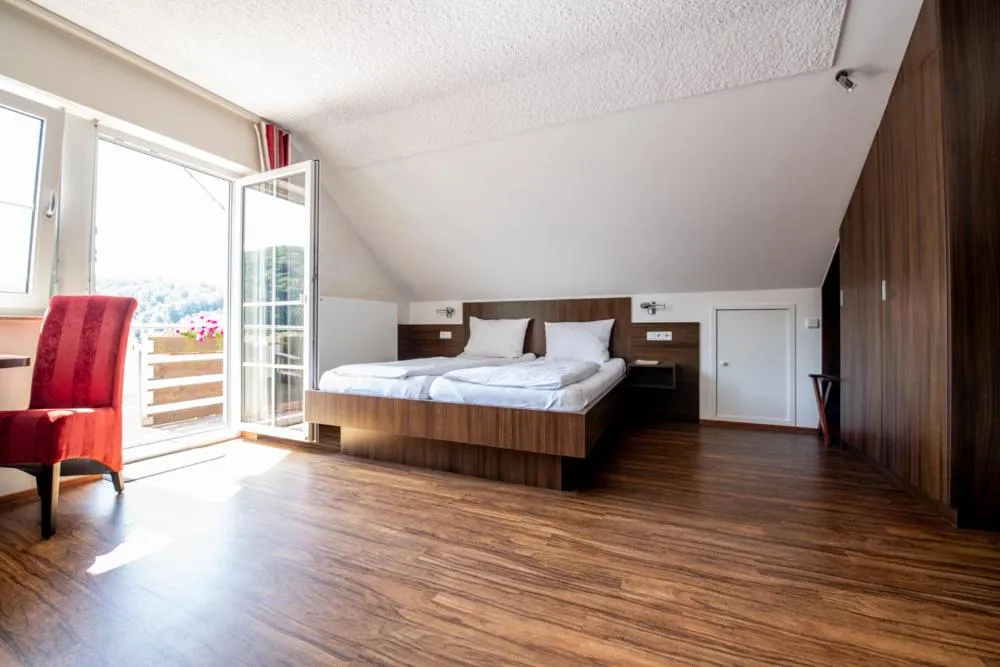 Bed in Garni Hotel Henn