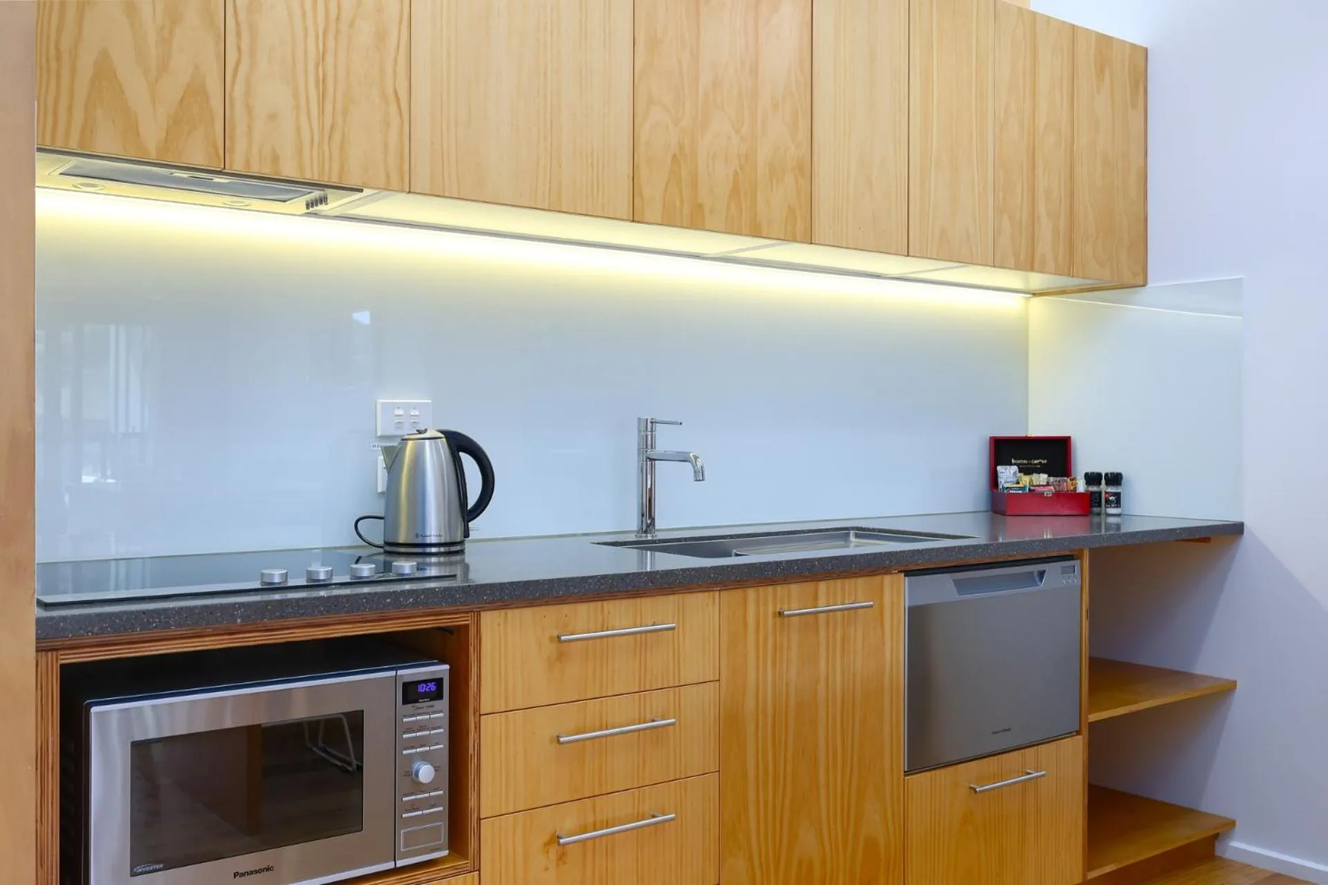 Kitchen or kitchenette in Kaiteriteri Recreation Reserve Apartments