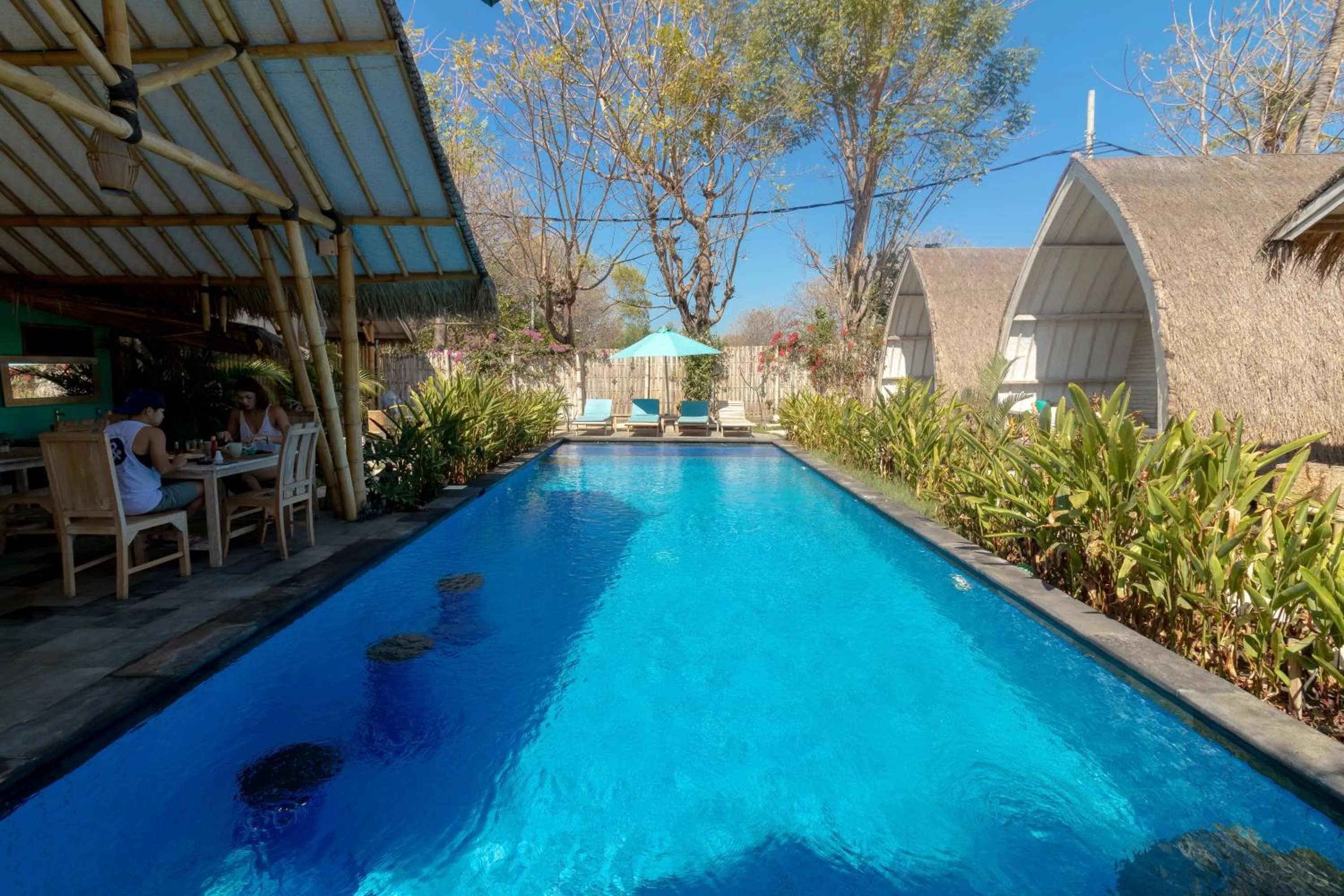 Swimming pool in Gili Matiki