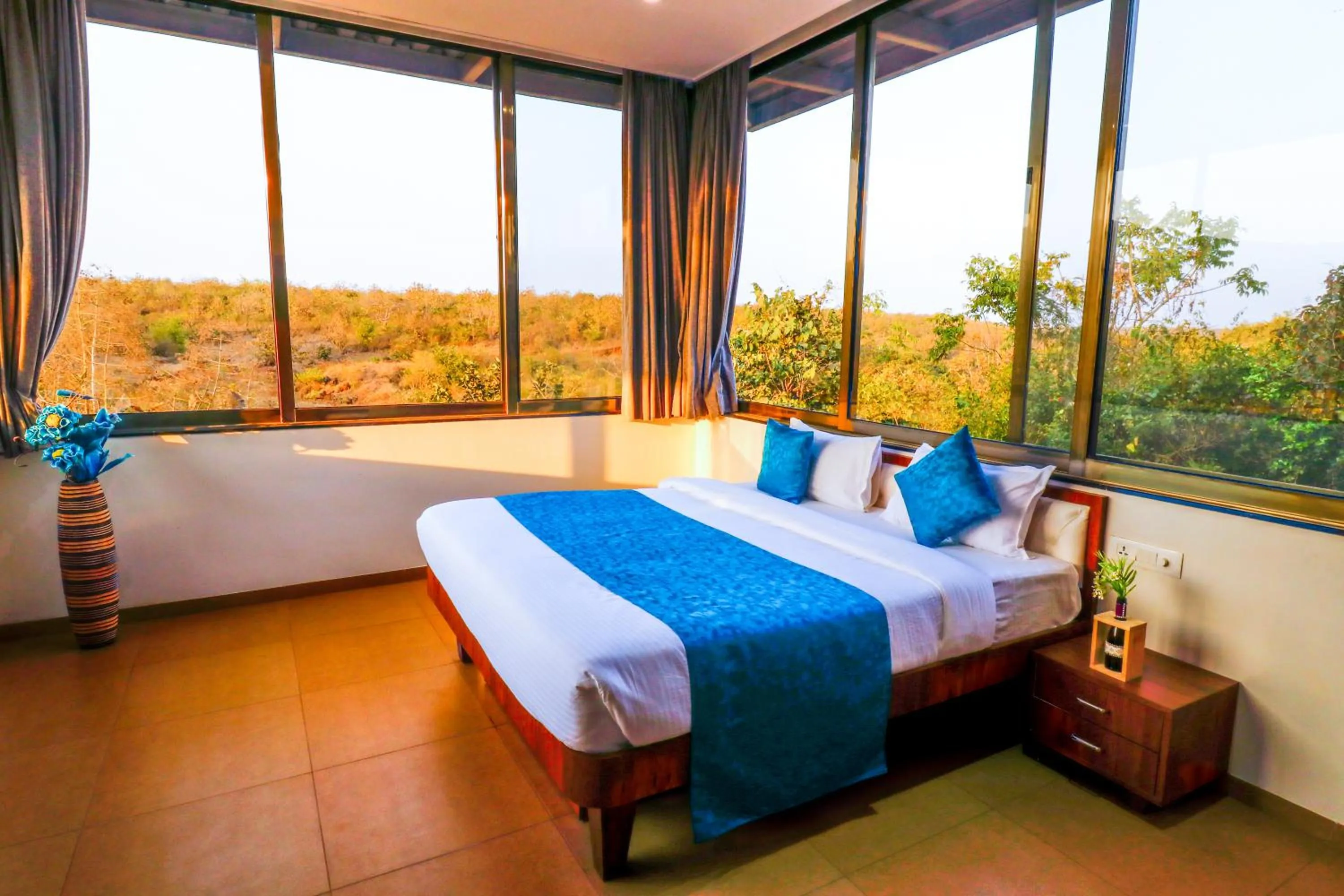 Bed in Grape County Eco Resort & Spa, Nashik