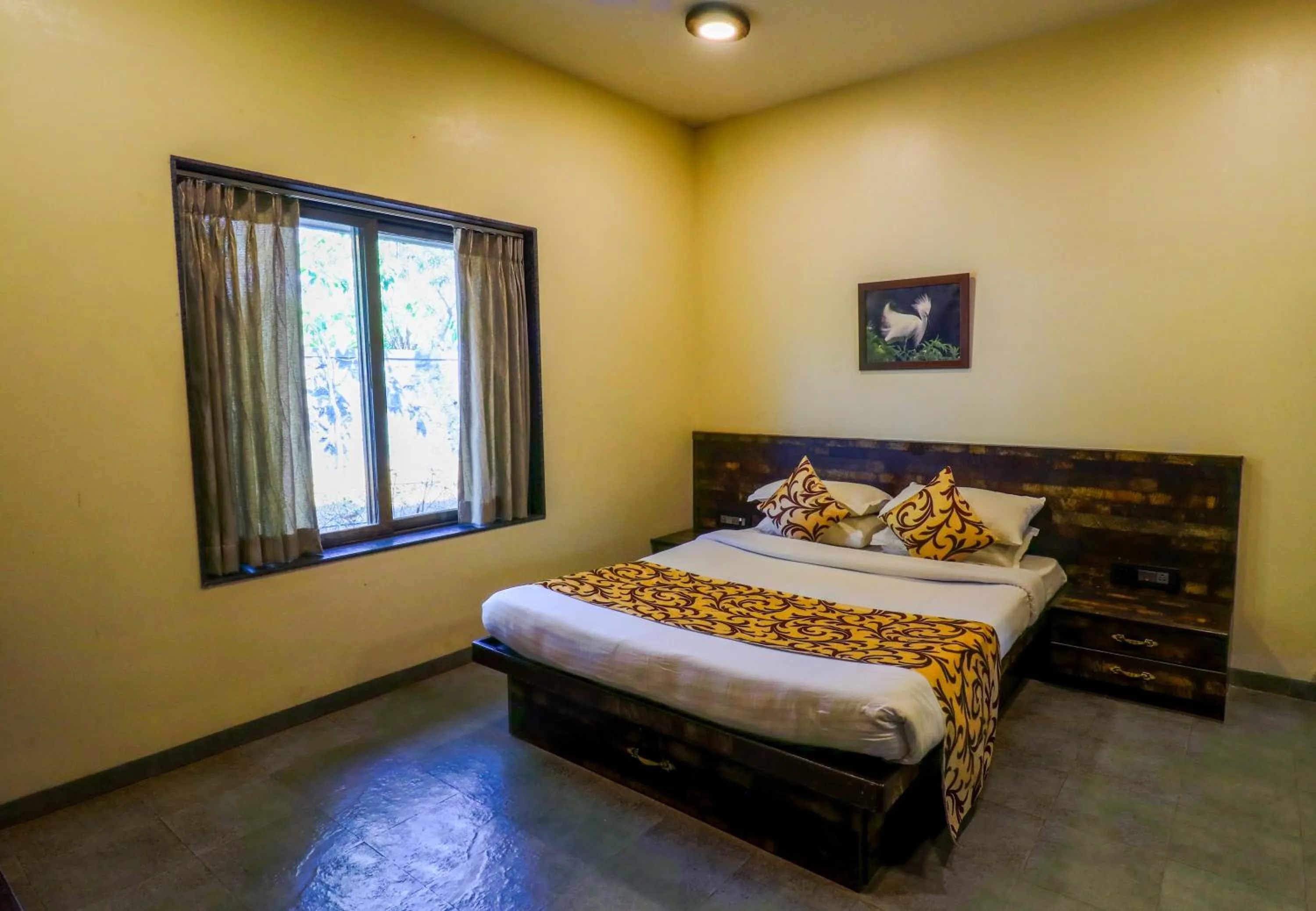 Bed in Grape County Eco Resort & Spa, Nashik
