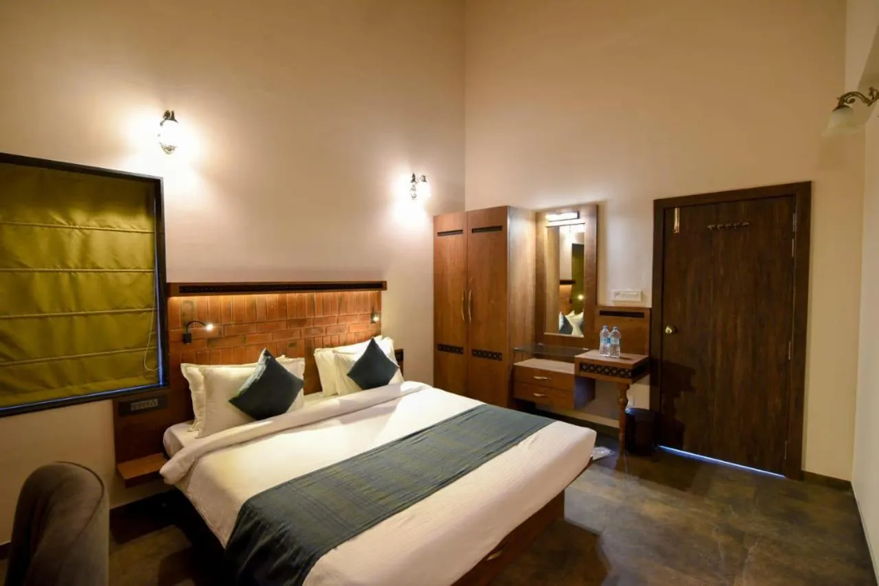 Bed in Grape County Eco Resort & Spa, Nashik