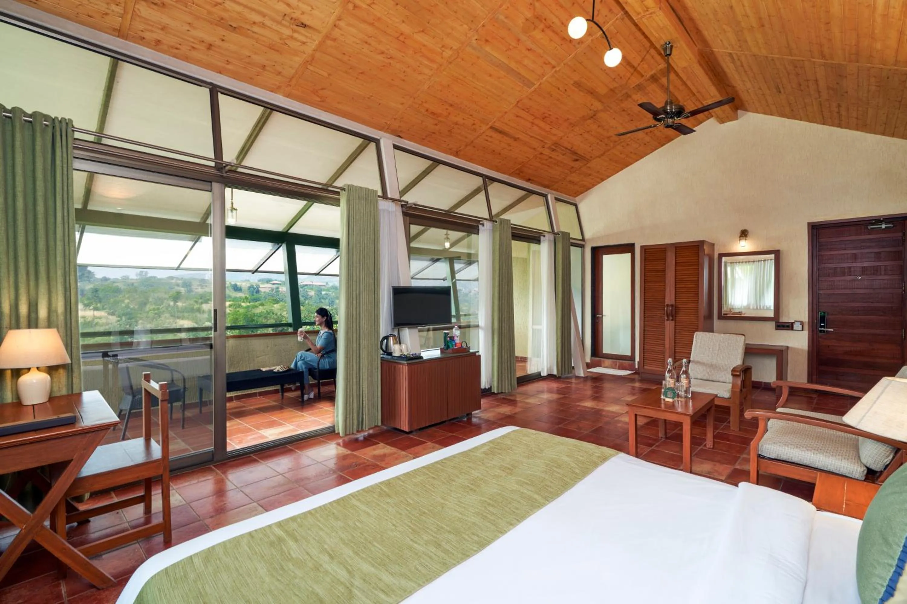 Bed in Grape County Eco Resort & Spa, Nashik