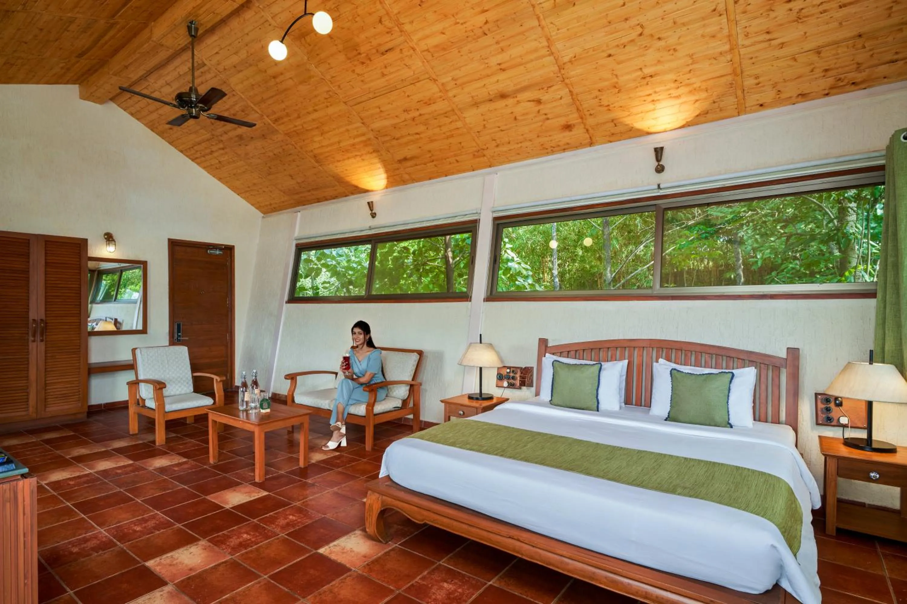 Bed in Grape County Eco Resort & Spa, Nashik