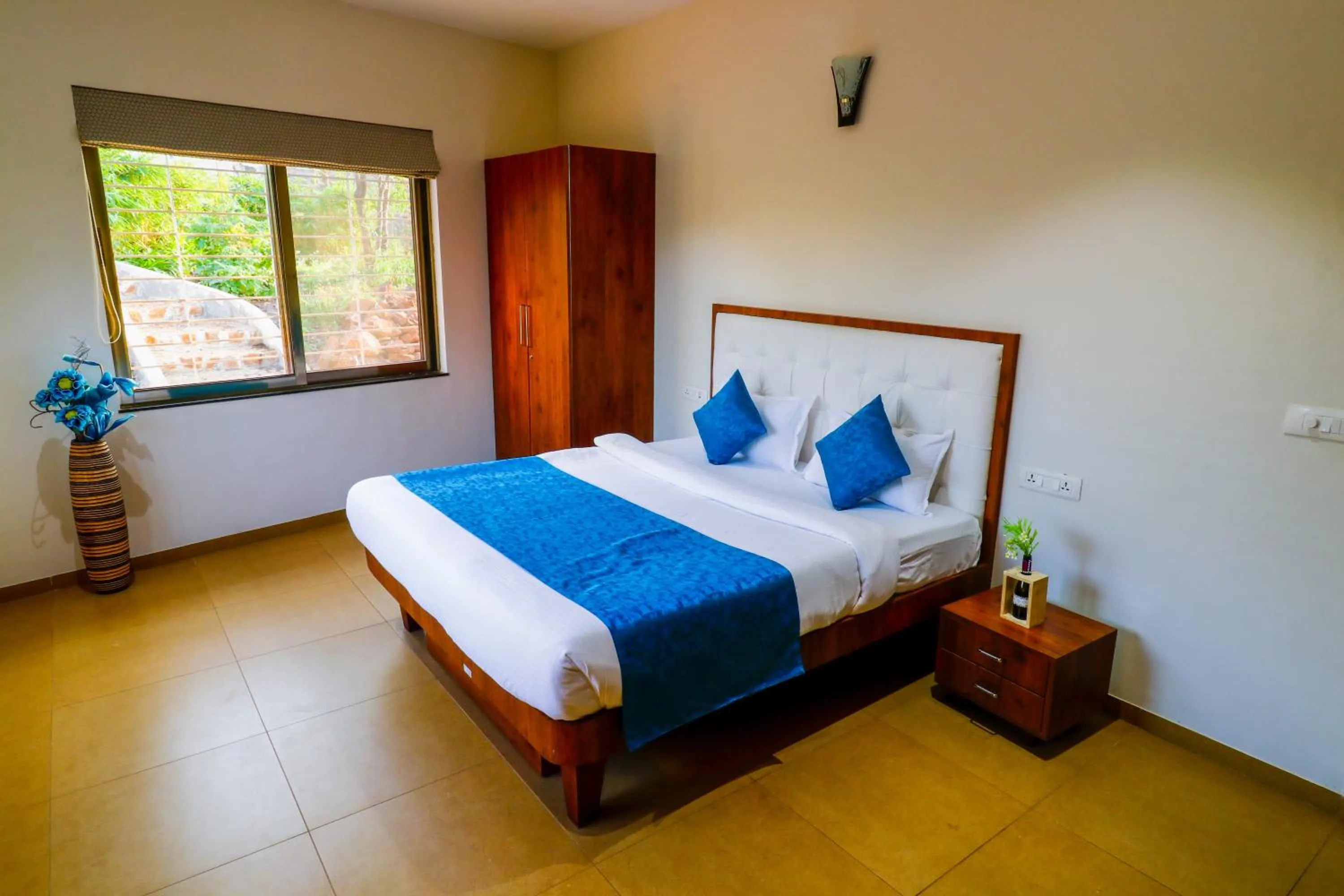 Bed in Grape County Eco Resort & Spa, Nashik