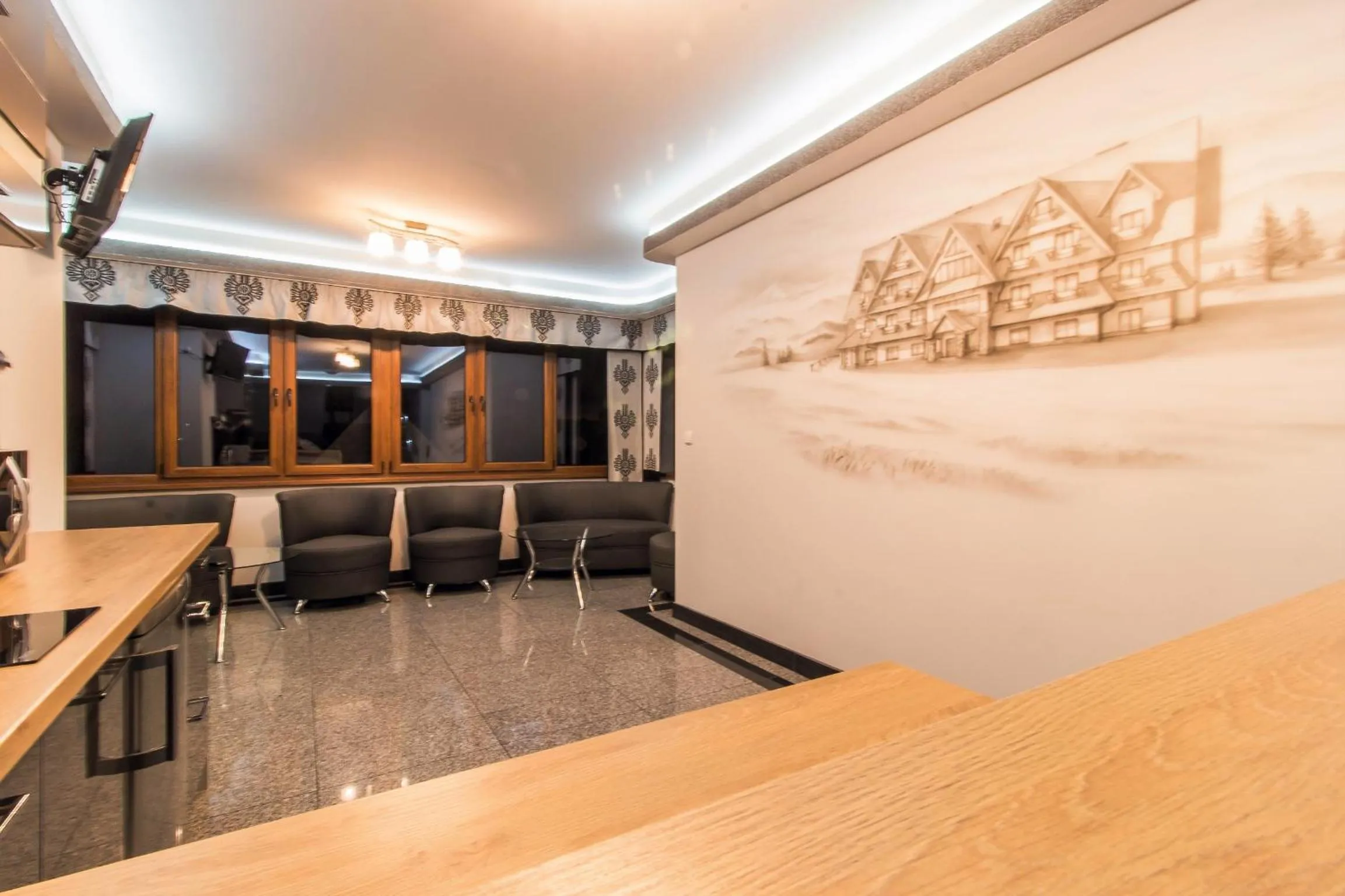 Communal kitchen in Dom Wczasowy Na Szczycie