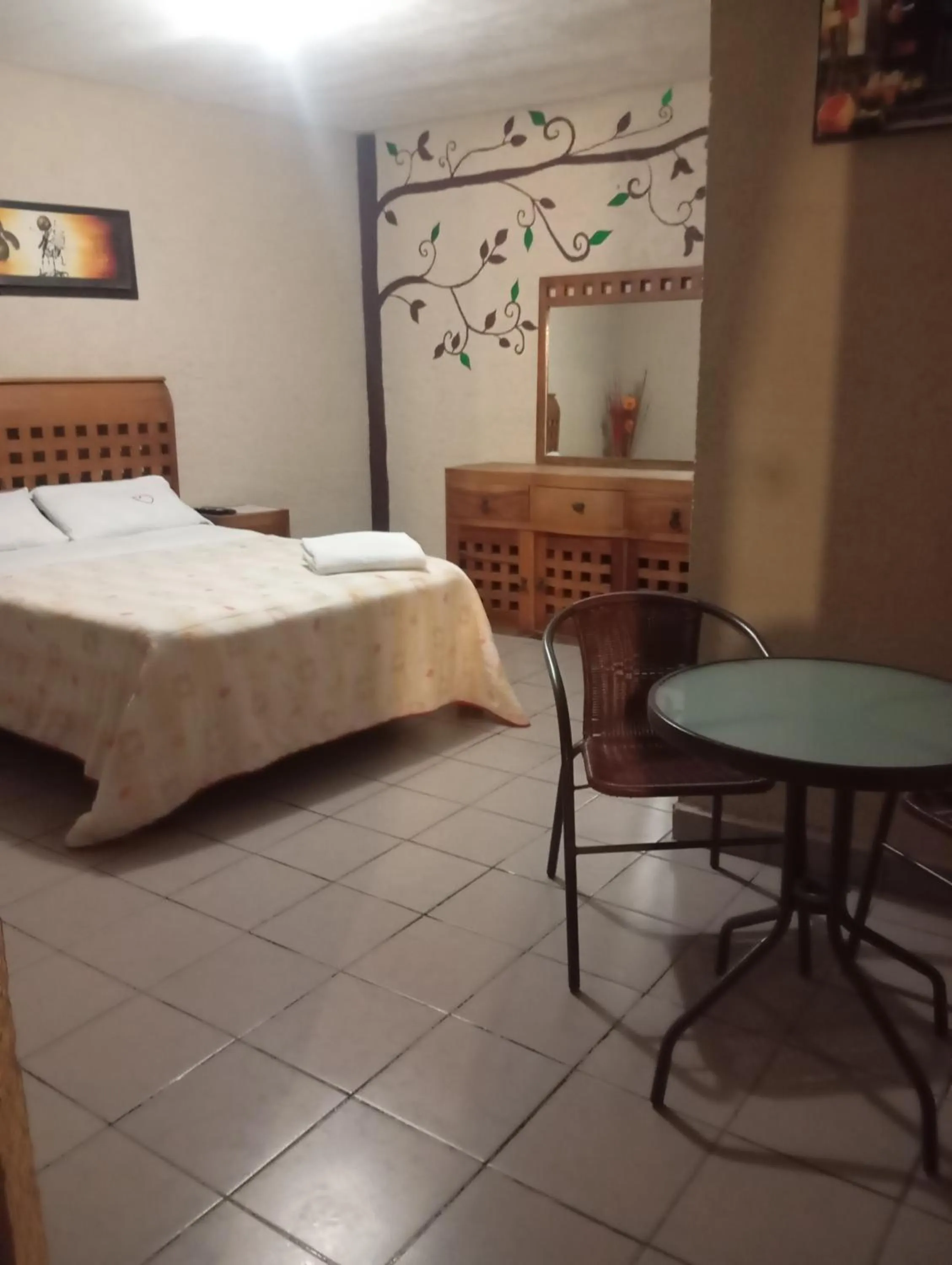 Bed in Hospedaje San Antonio Tepoztlán.