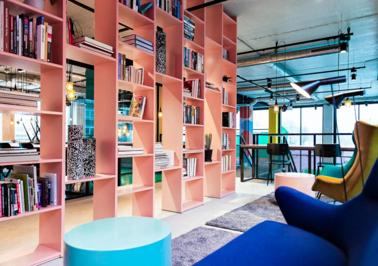 Communal lounge/ TV room in The Social Hub Eindhoven