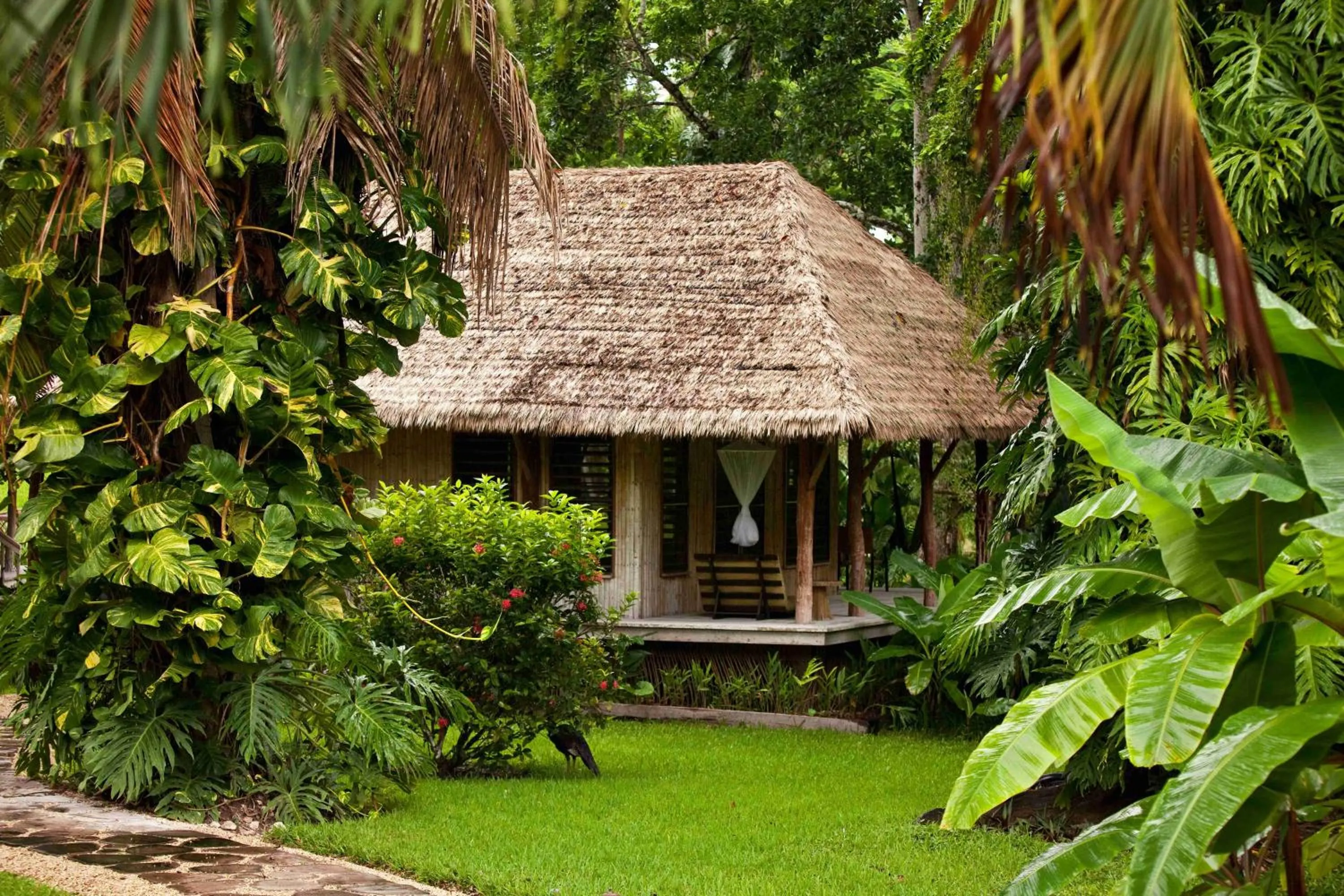 Garden view in Chan Chich Lodge