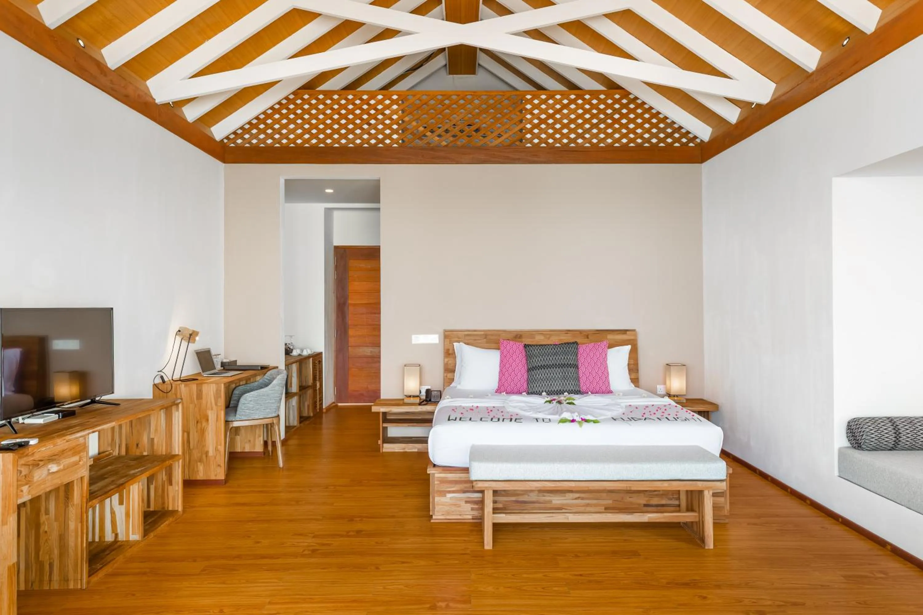 Photo of the whole room, Bed in Kudafushi Resort & Spa