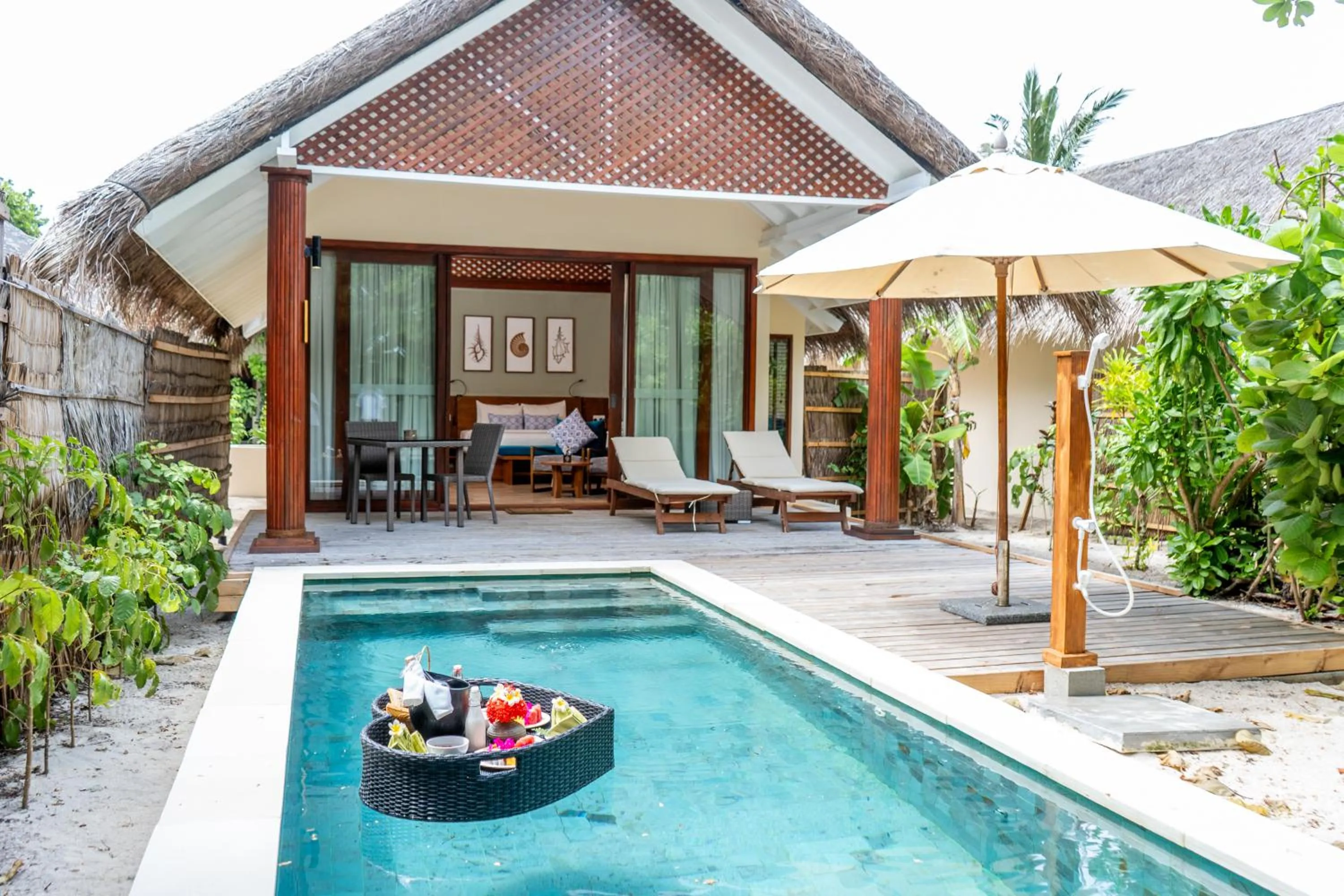 Patio in Kudafushi Resort & Spa