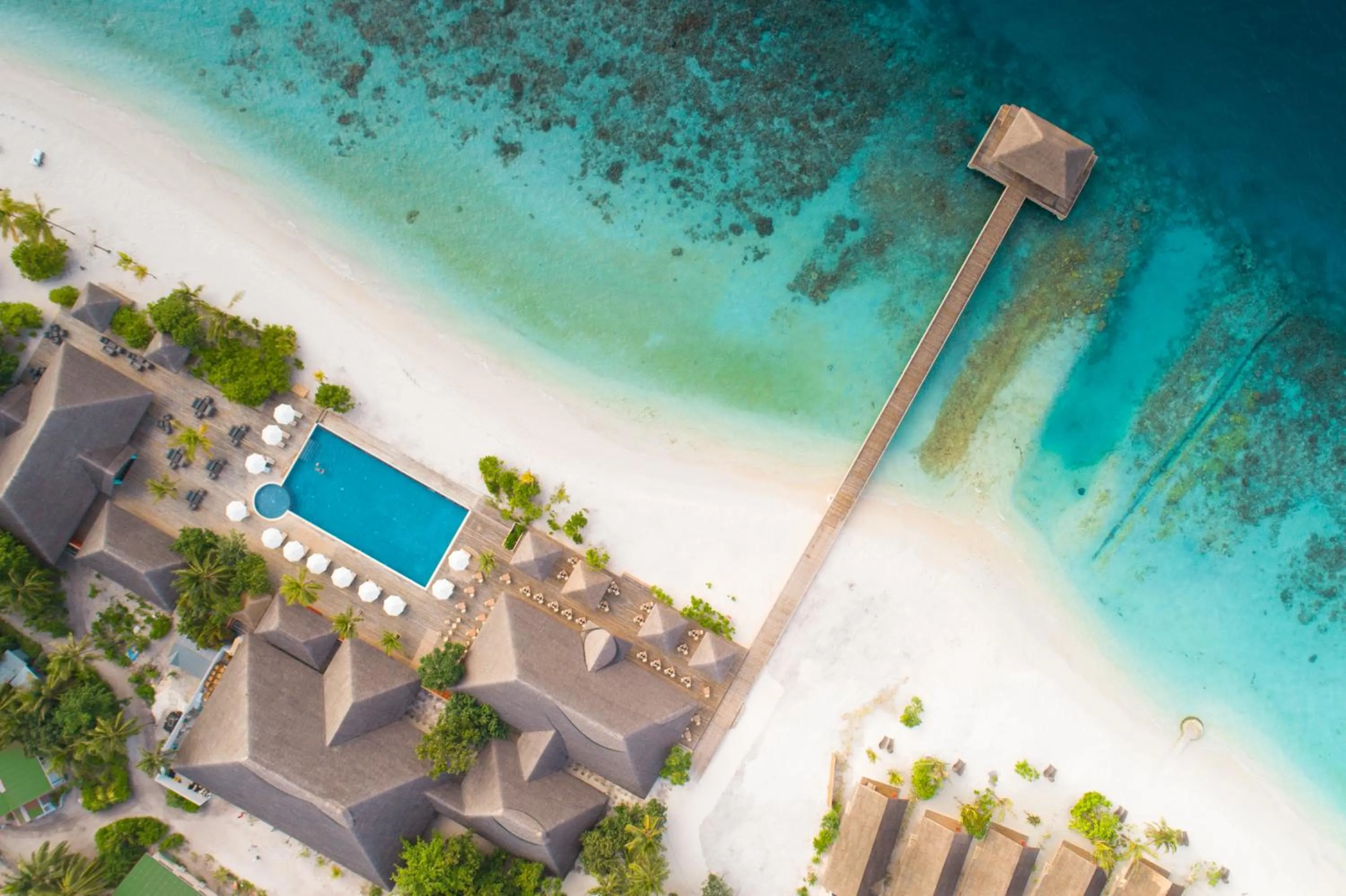 Bird's eye view in Kudafushi Resort & Spa