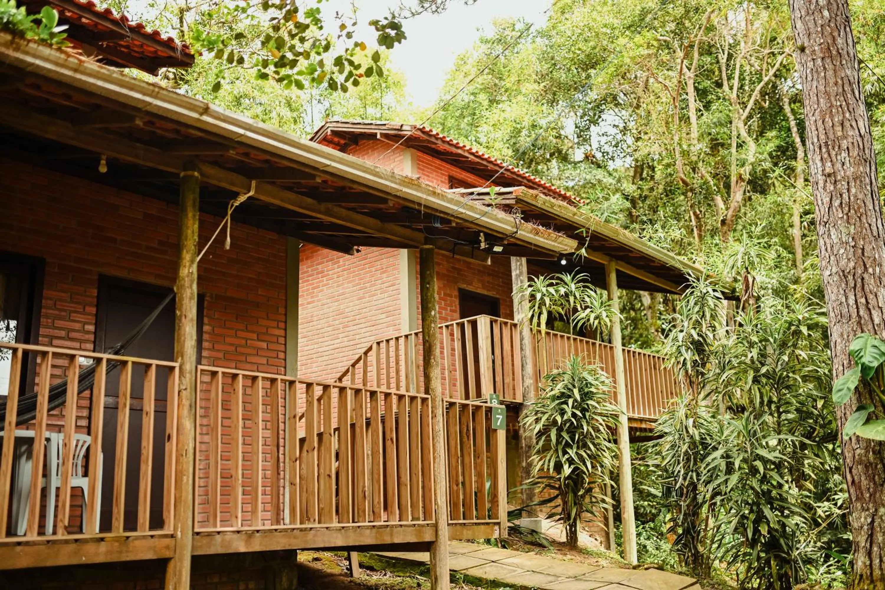 Balcony/Terrace in Pousada Nosso Bosque