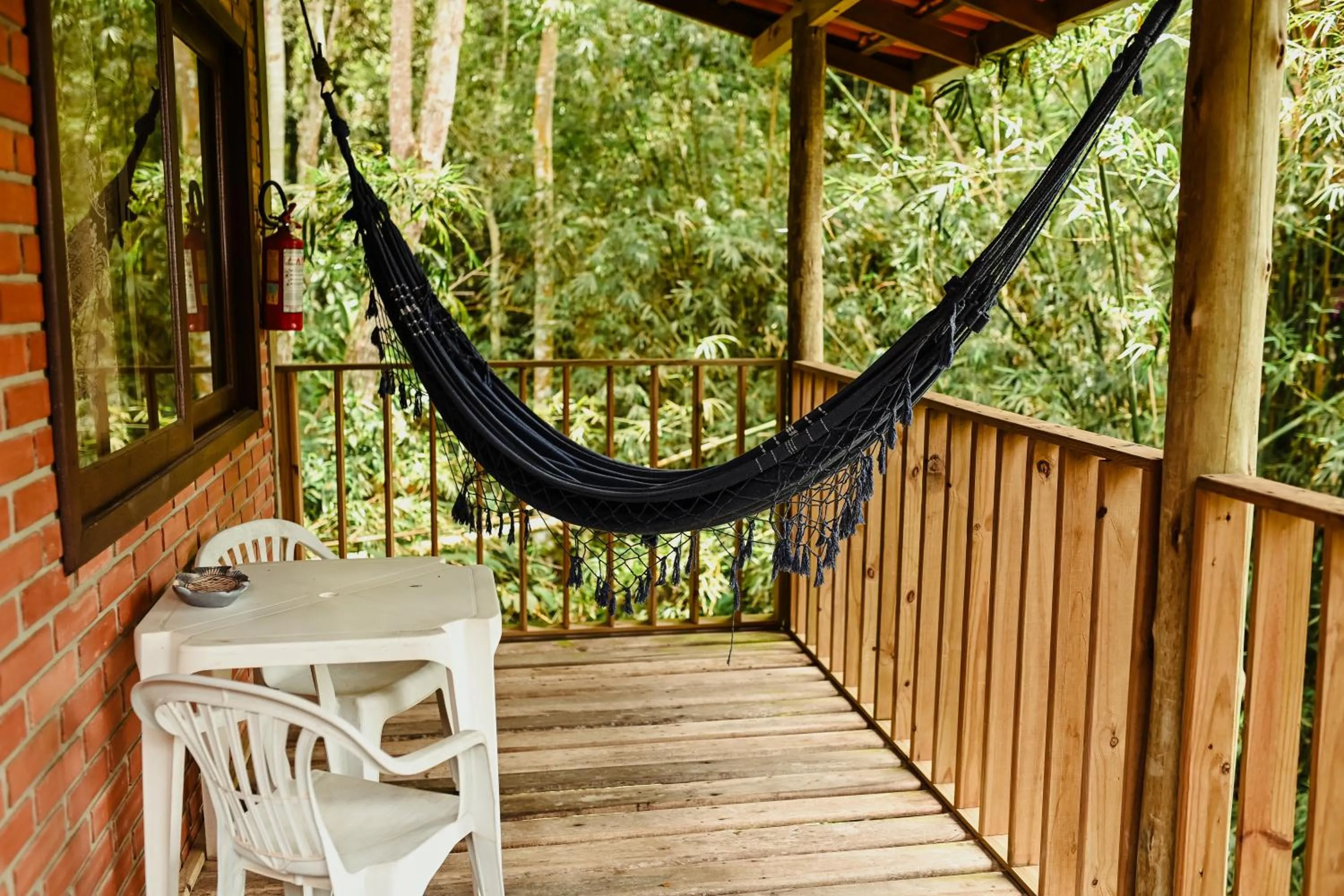 Balcony/Terrace in Pousada Nosso Bosque