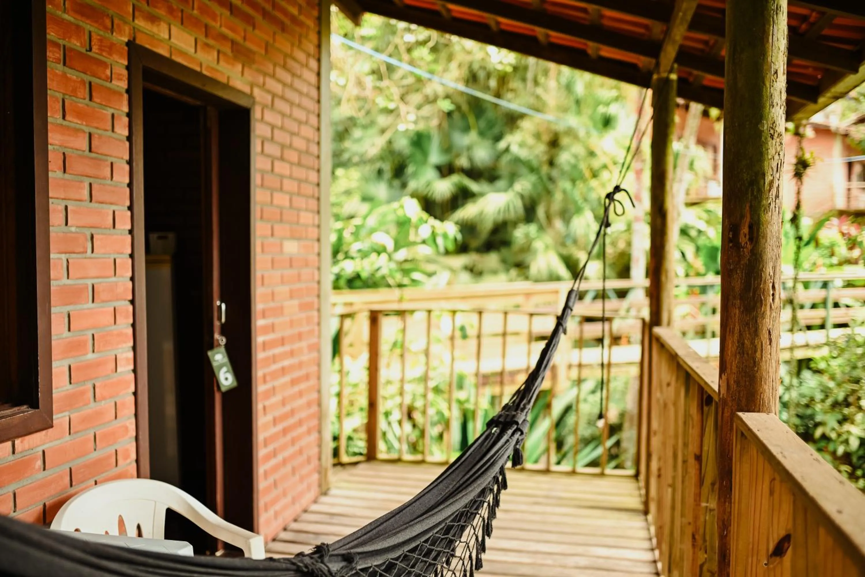 Balcony/Terrace in Pousada Nosso Bosque