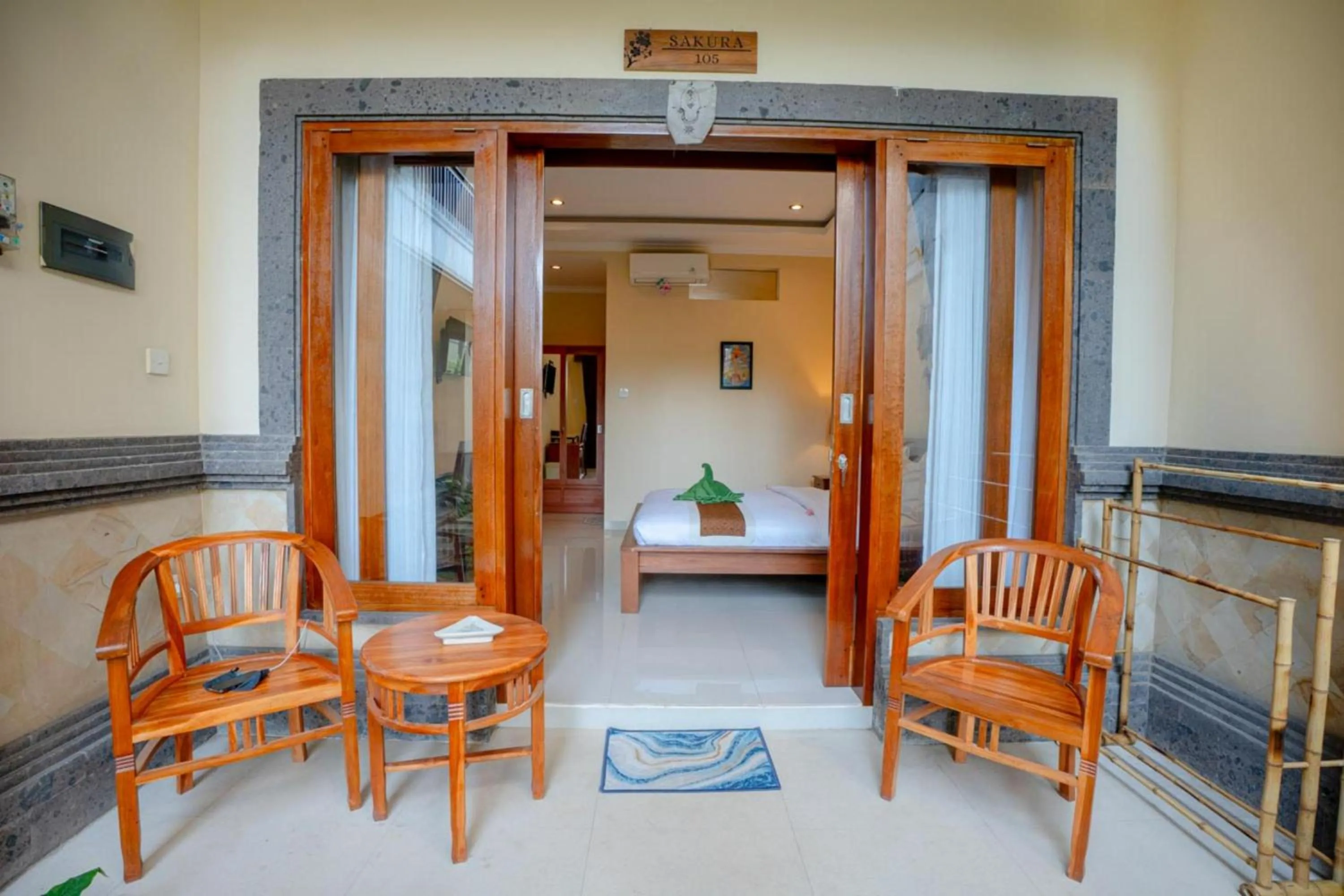 Seating area in Sakura Guest House