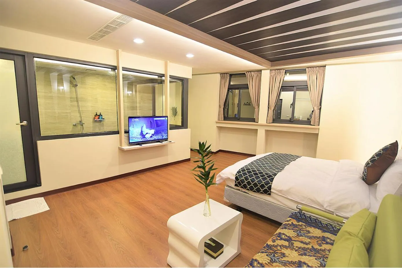 Bed in No. 21 Jiaoxi Hot Spring Homestay